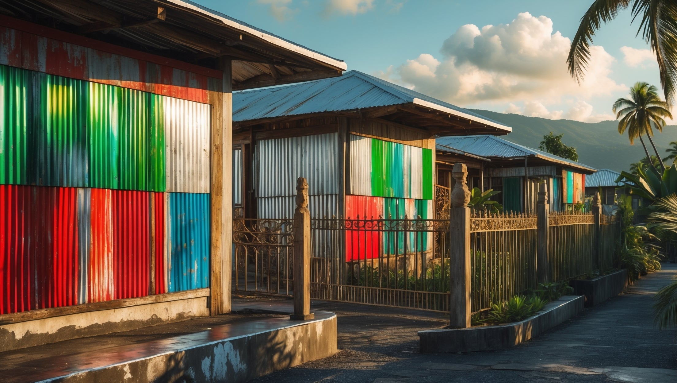 🏠 L’esthétique des parois en tôle ondulée à La Réunion : entre bruit, couleurs et mémoire