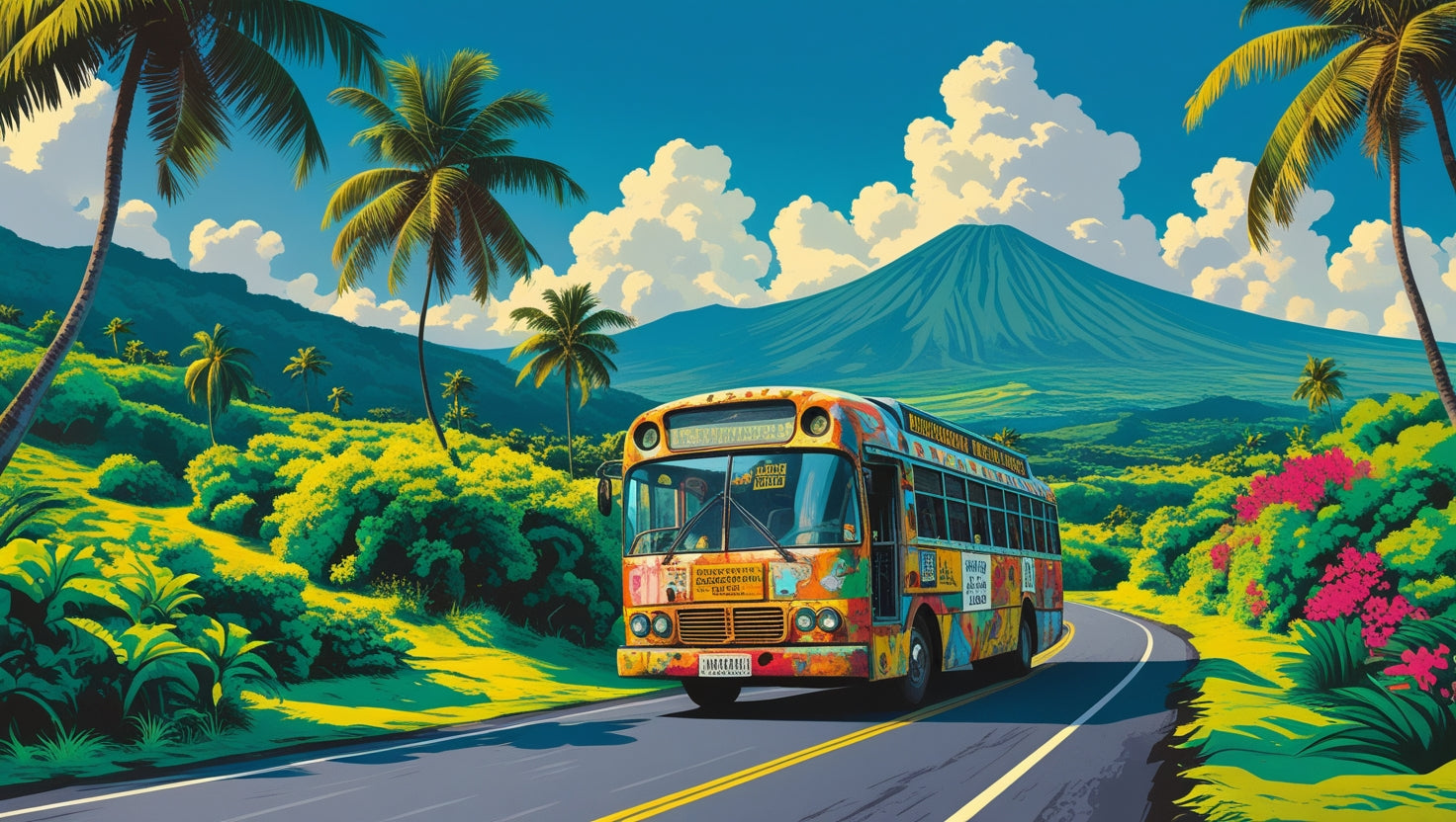 🚌 Le bus réunionnais : théâtre roulant de la vie créole