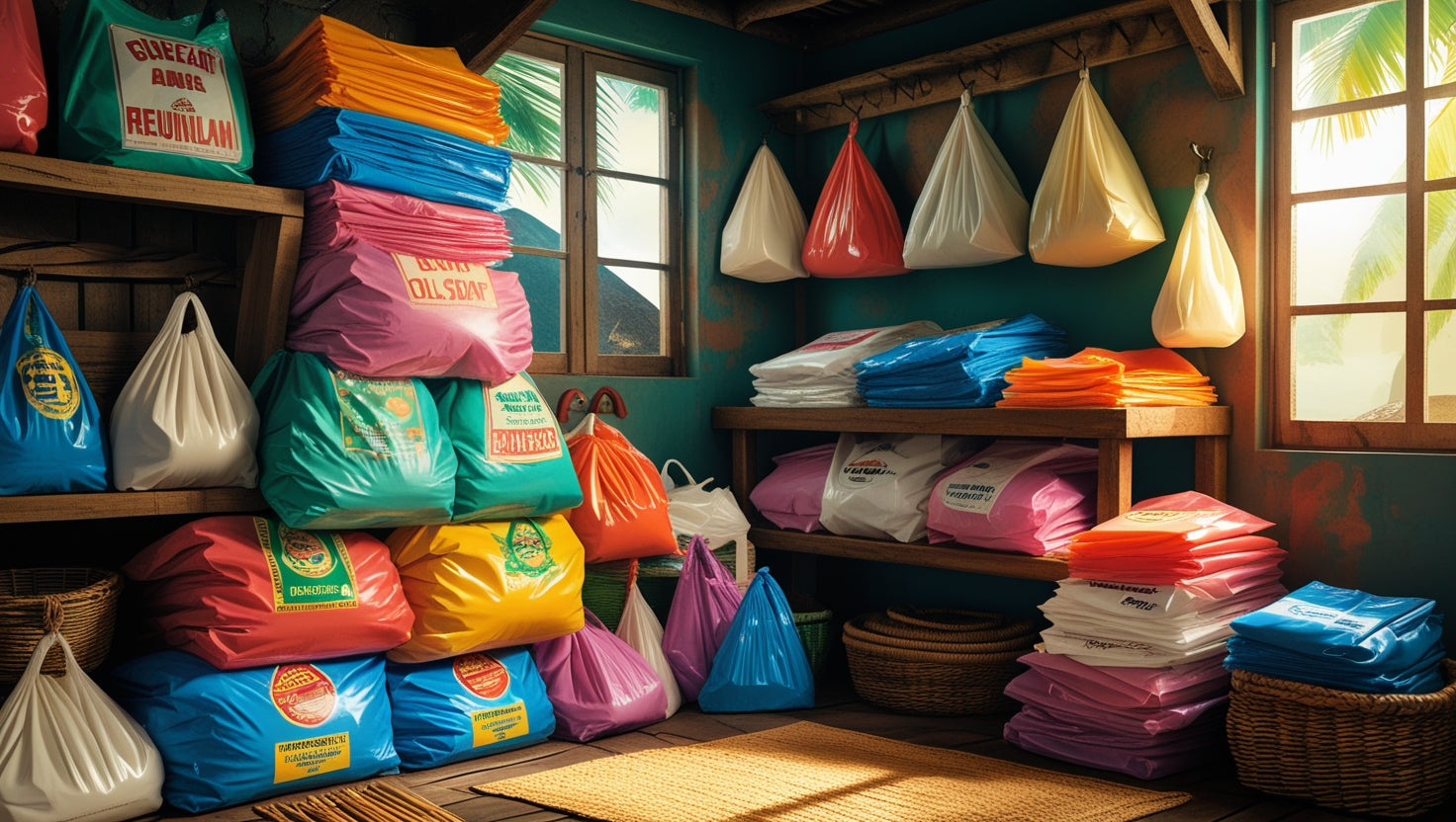🛍️ Les sacs plastiques à La Réunion : du jetable au trésor domestique
