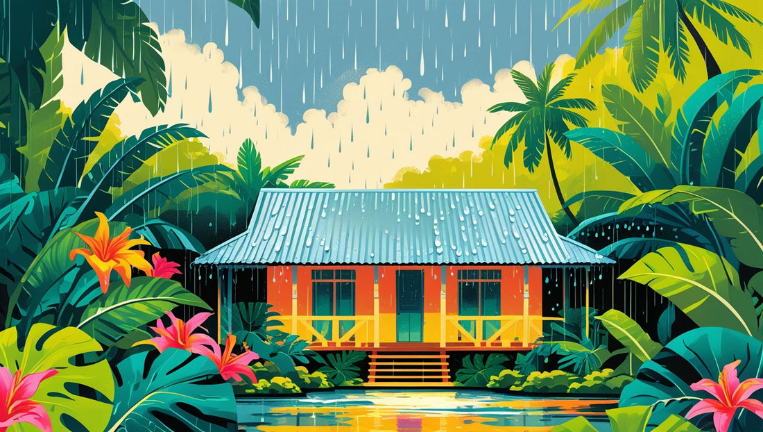 🌧️ Sous les toits de tôle : le son de la pluie comme musique identitaire