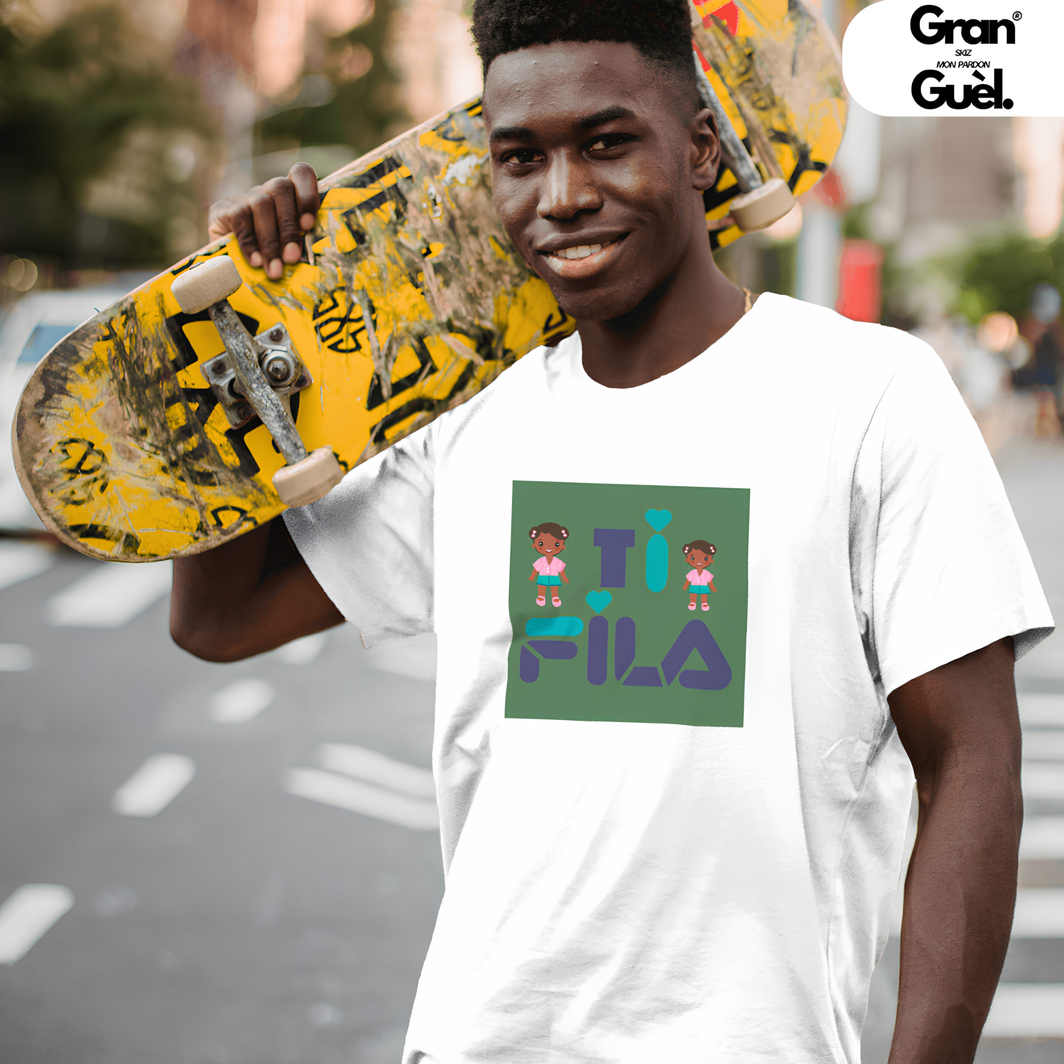 GG - KRÉOL ICONIK - T-Shirt Unisexe - Imprimé "TI FILA"