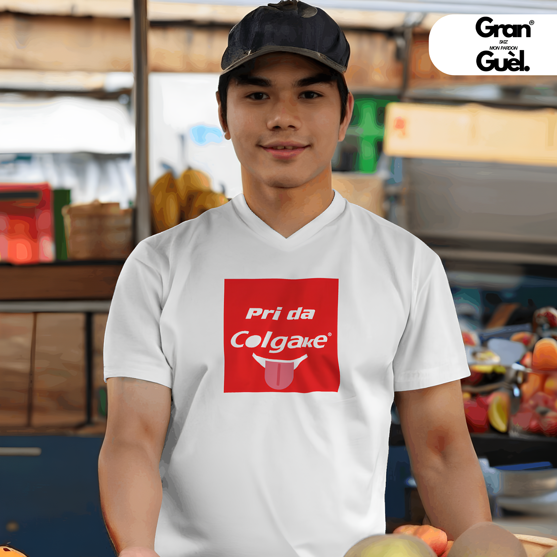 GG - KRÉOL ICONIK - T-Shirt Unisexe - Imprimé "PRI DA COLGAKE"