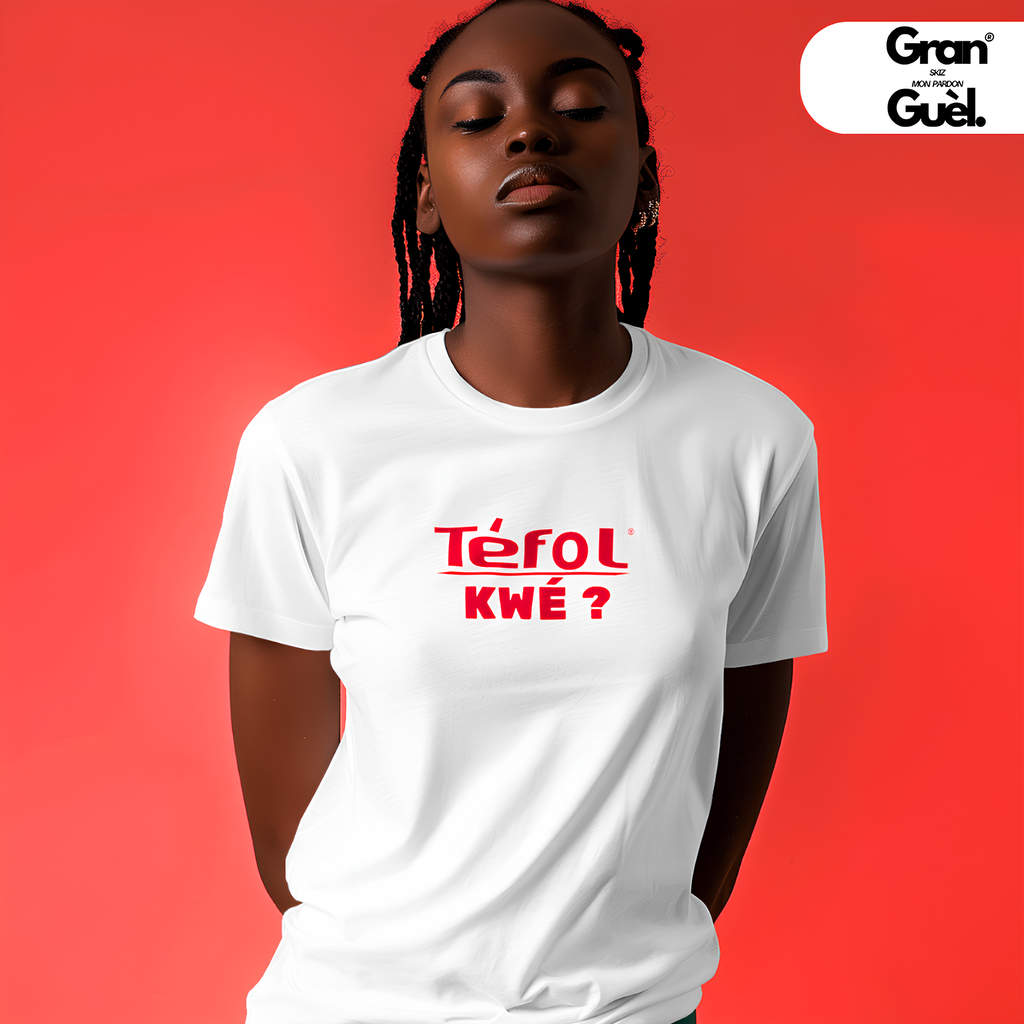 GG - KRÉOL ICONIK - T-Shirt Unisexe - Imprimé "TÉFOL KWÉ"