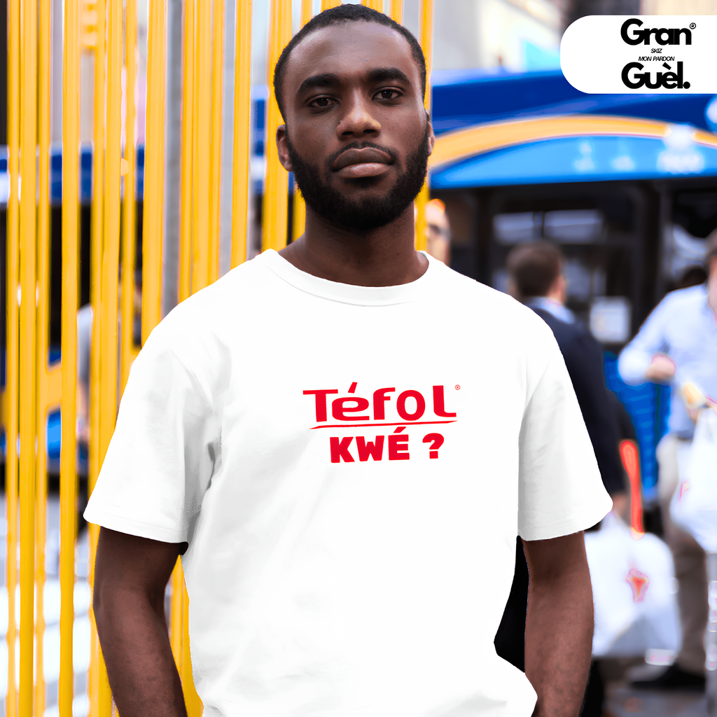 GG - KRÉOL ICONIK - T-Shirt Unisexe - Imprimé "TÉFOL KWÉ"