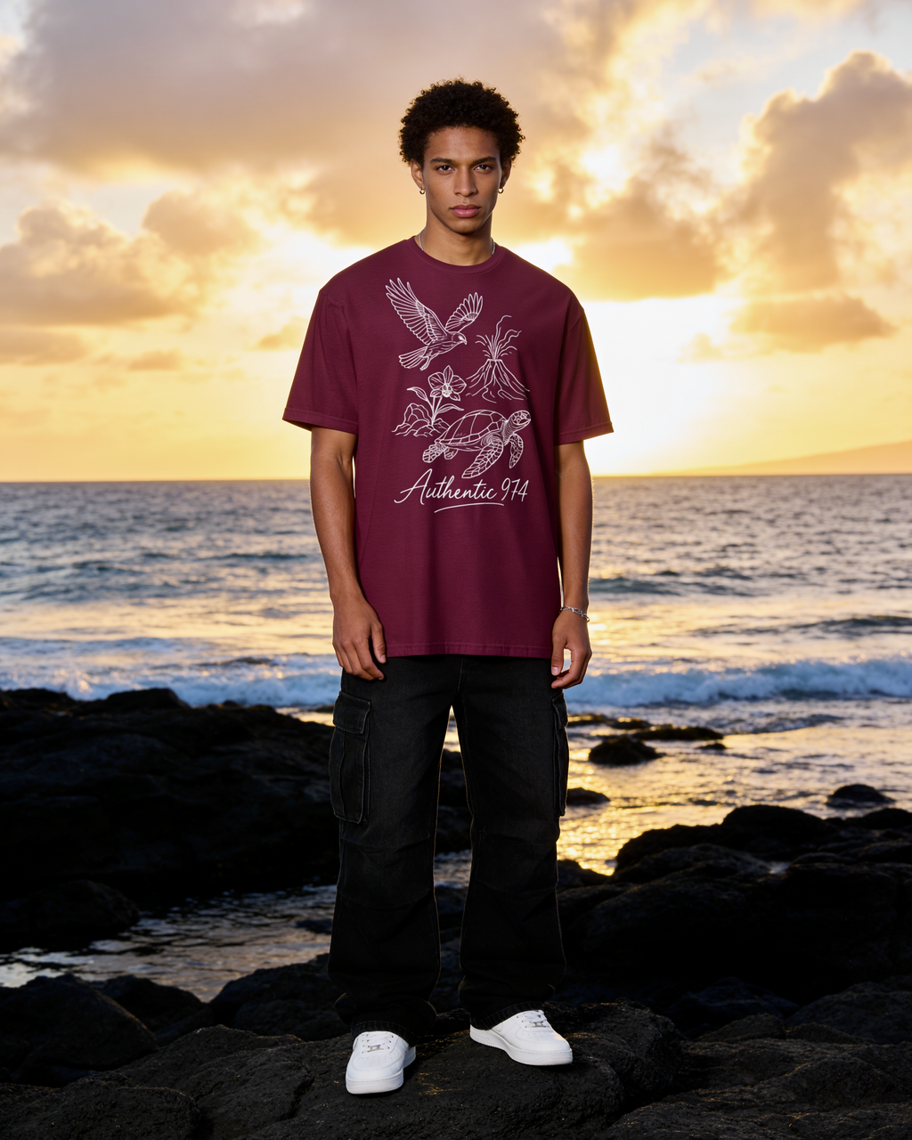 GRAN GUÈL - 100%  La Réunion - T-Shirt unisexe - "AUTHENTIC 974"