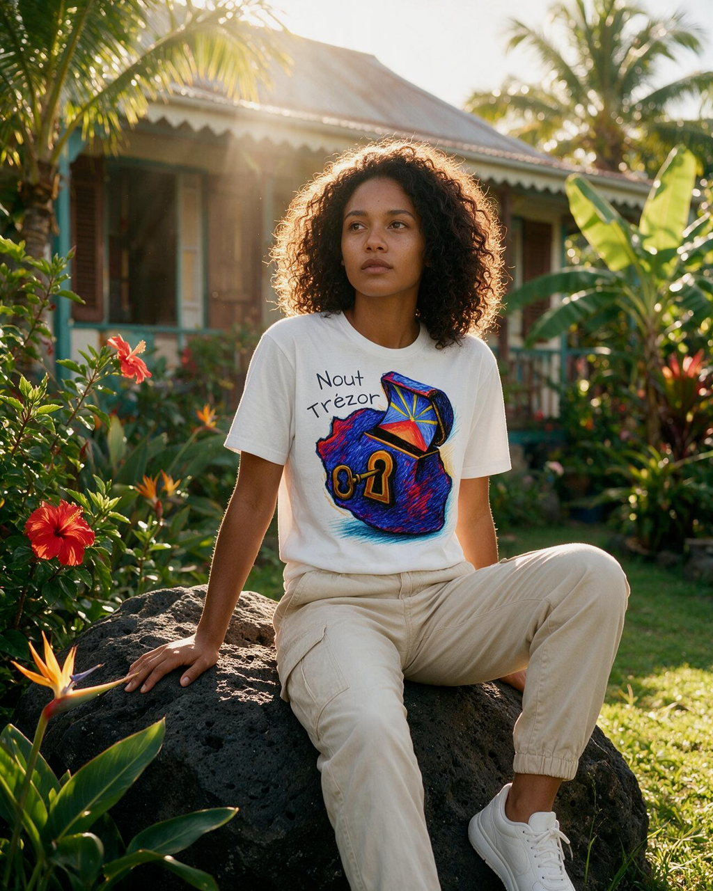GRAN GUÈL - 100%  La Réunion - T-Shirt unisexe - "NOUT TRÉZOR"