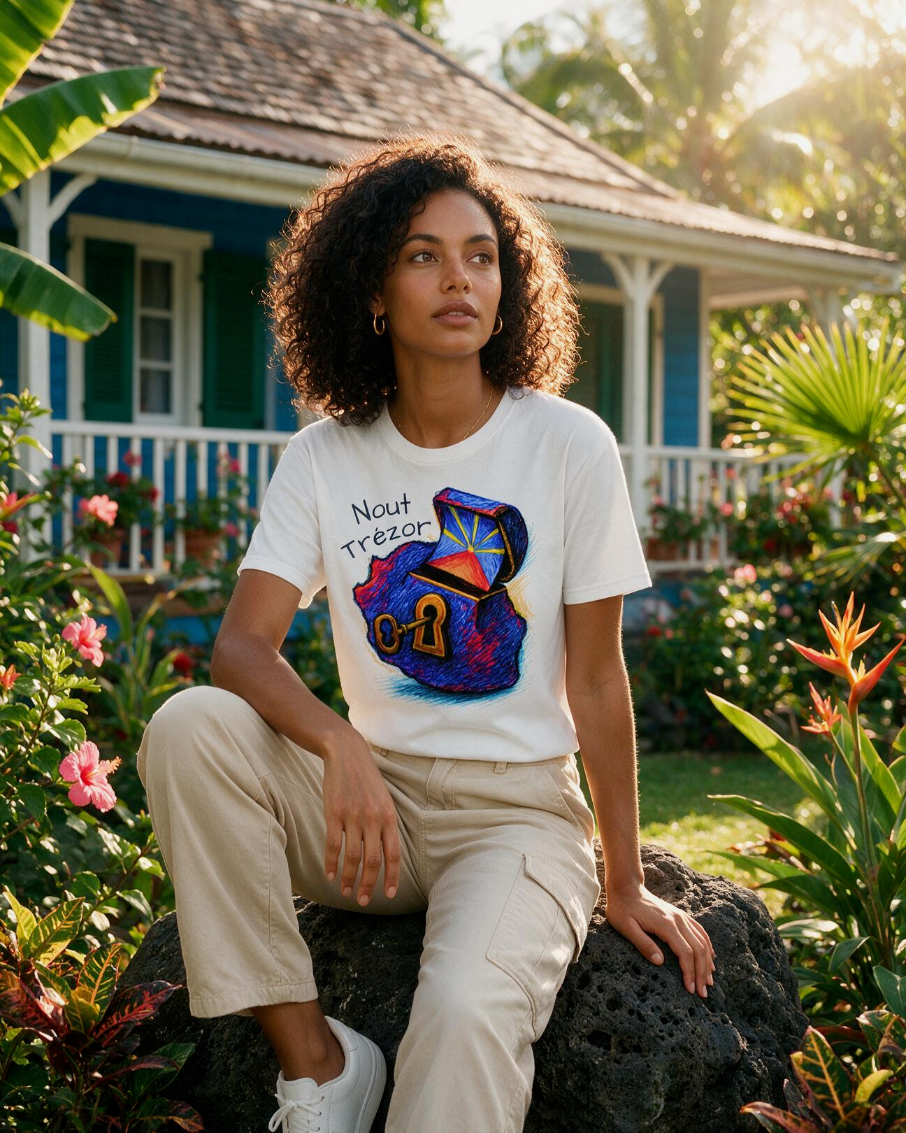 GRAN GUÈL - 100%  La Réunion - T-Shirt unisexe - "NOUT TRÉZOR"