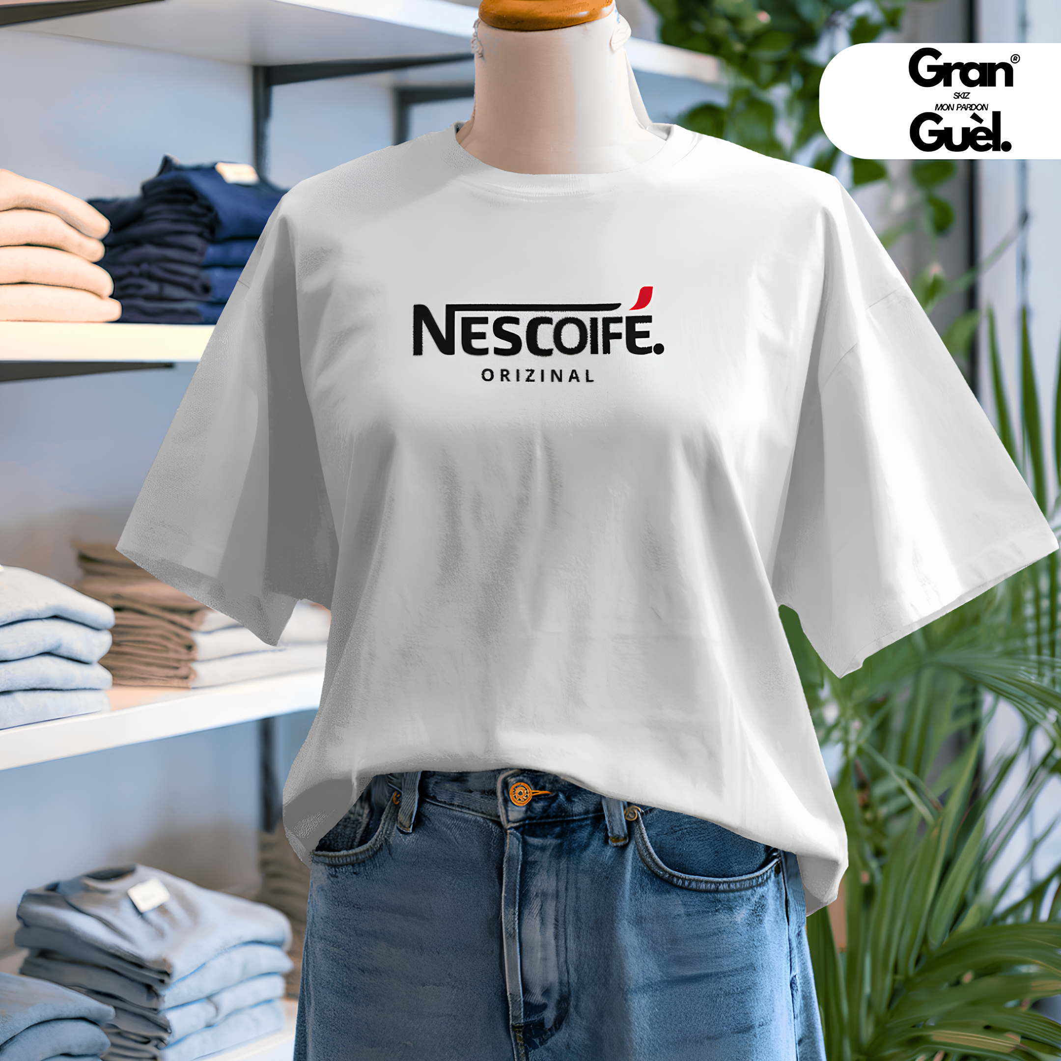 GG - KRÉOL TOUCH - T-Shirt unisexe - Imprimé "NESCOIFÉ"