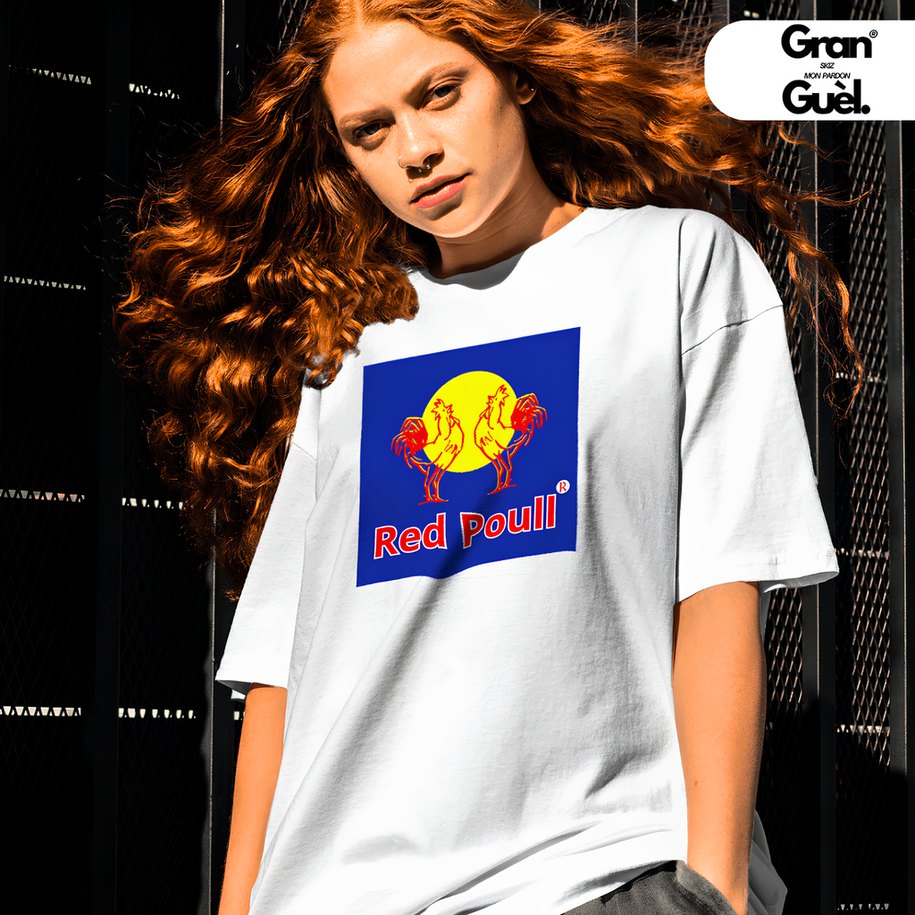 GG - KREOL FUN - T-Shirt unisexe - Imprimé "RED POULL"