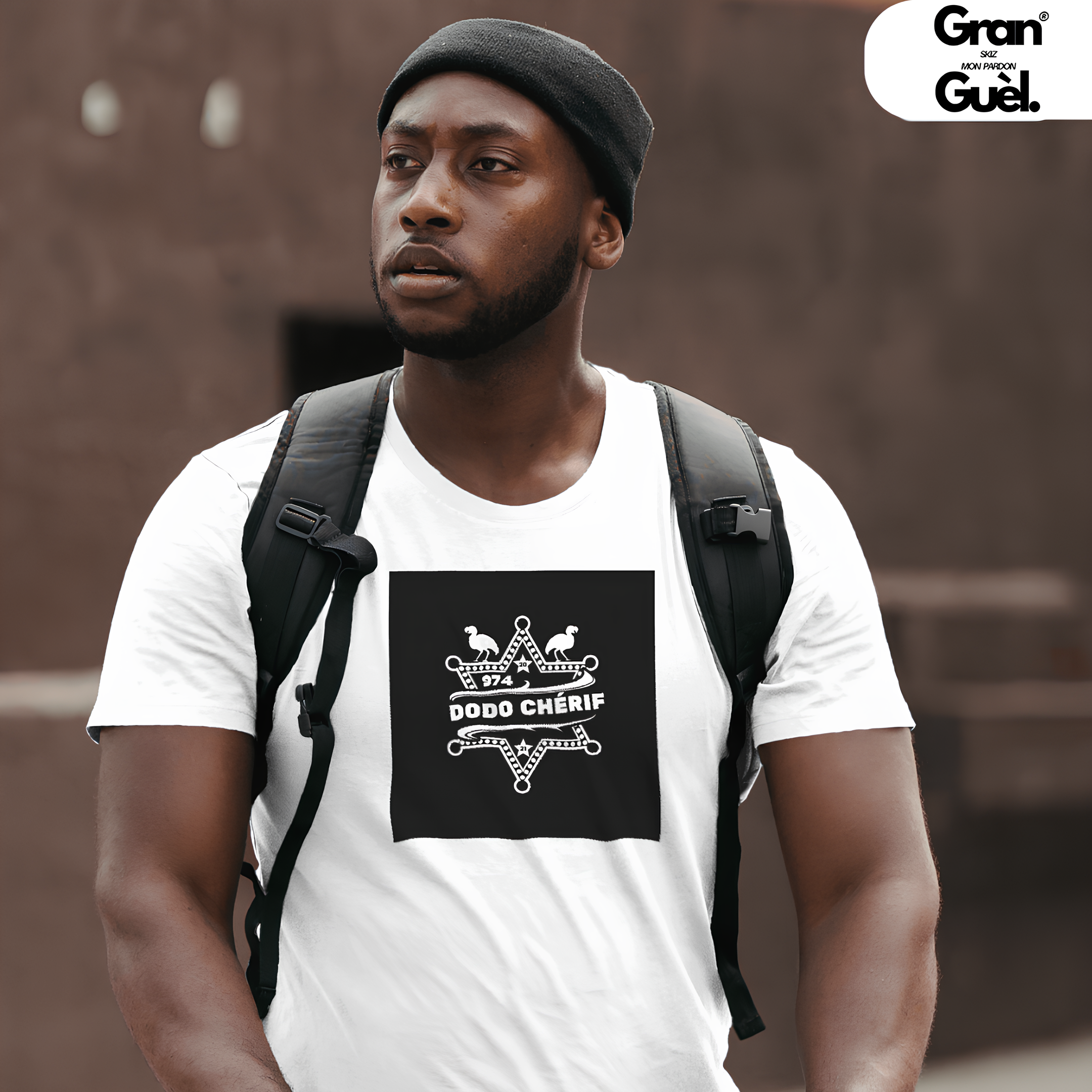 GG - KRÉOL TOUCH - T-Shirt unisexe - Imprimé "DODO CHÉRIF"