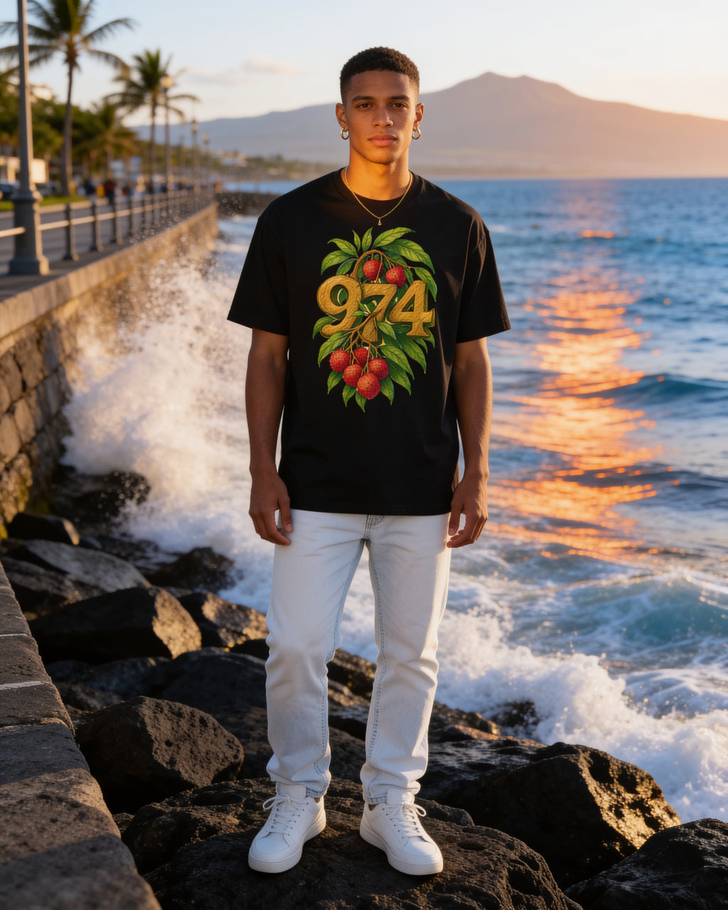 GRAN GUÈL - 100%  La Réunion - T-Shirt unisexe - "974 LETCHIS"