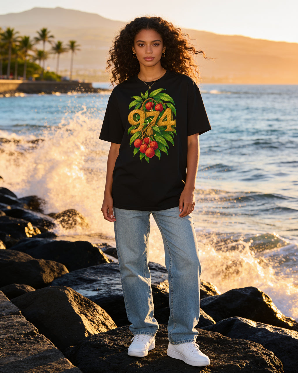 GRAN GUÈL - 100%  La Réunion - T-Shirt unisexe - "974 LETCHIS"