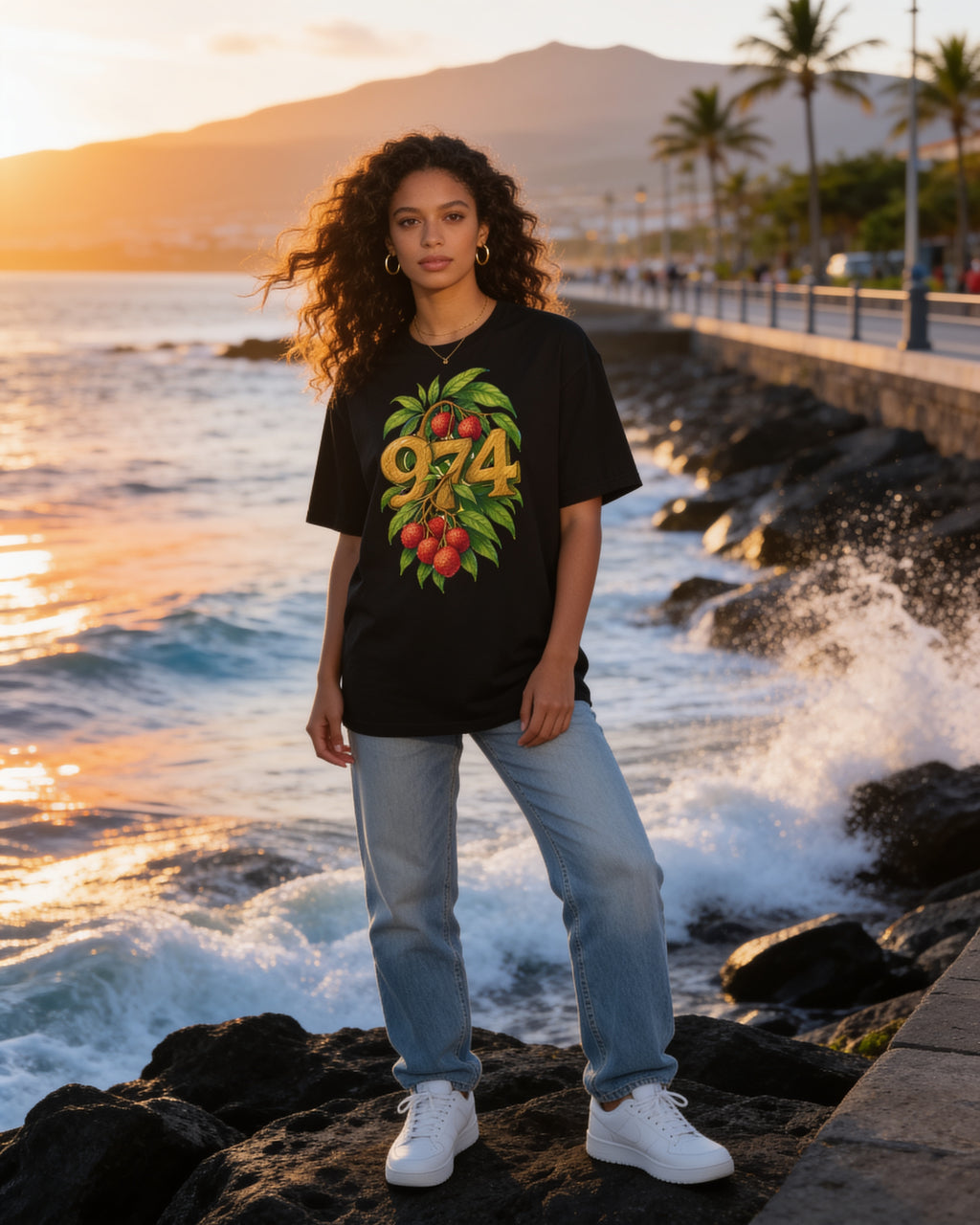 GRAN GUÈL - 100%  La Réunion - T-Shirt unisexe - "974 LETCHIS"