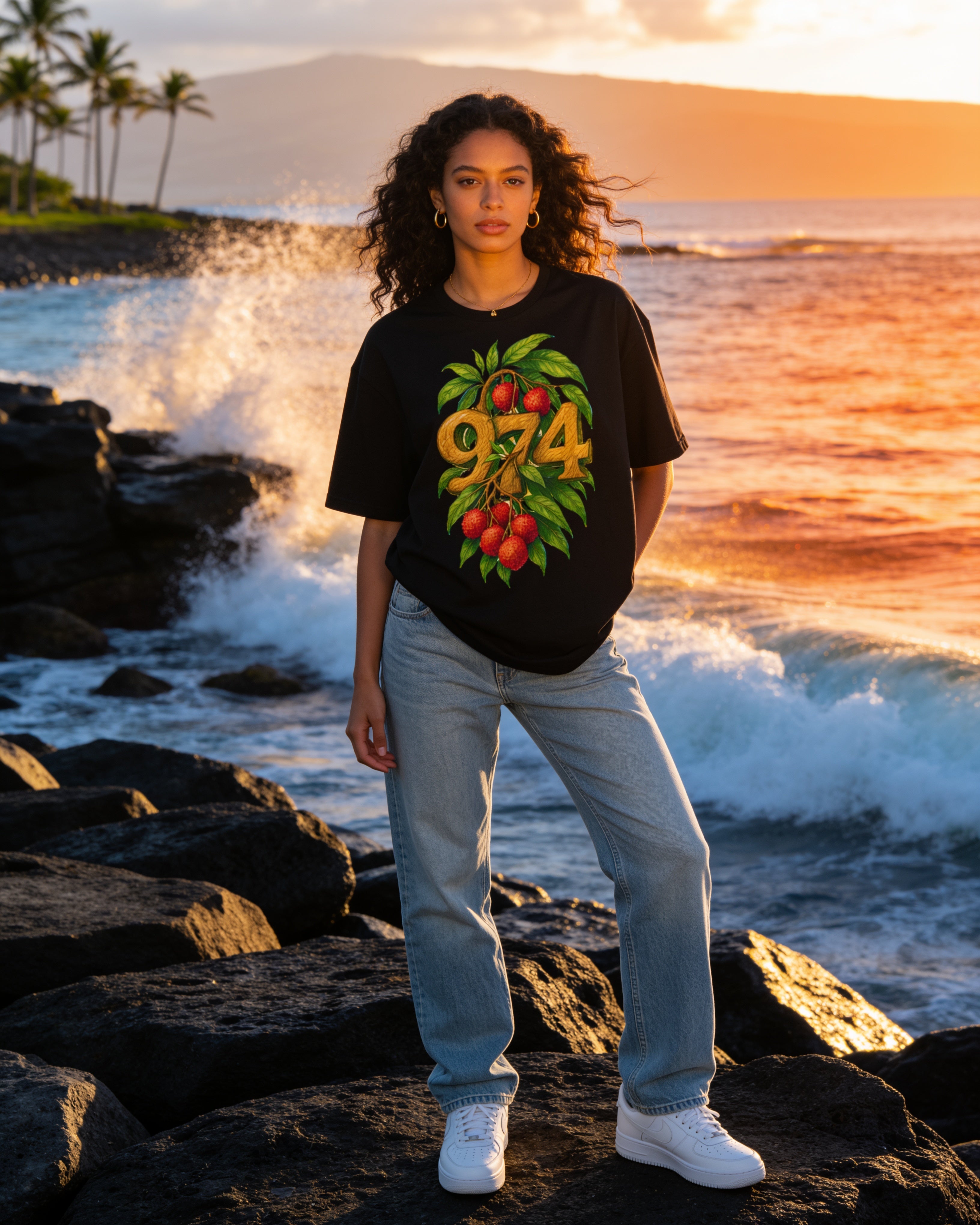 GRAN GUÈL - 100%  La Réunion - T-Shirt unisexe - "974 LETCHIS"