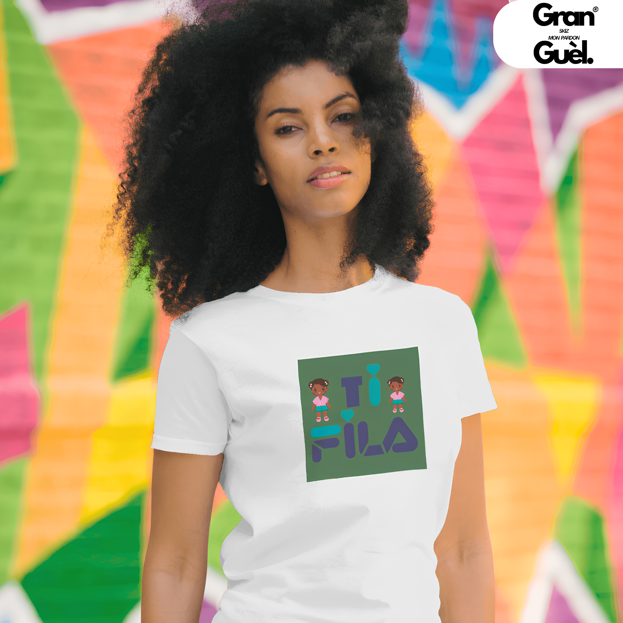 GG - KRÉOL ICONIK - T-Shirt Unisexe - Imprimé "TI FILA"