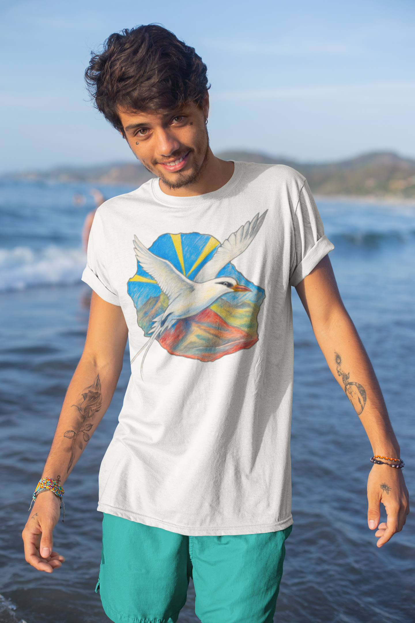 GG - 100%  La Réunion - T-Shirt unisexe - Imprimé "CARTE PEQ"