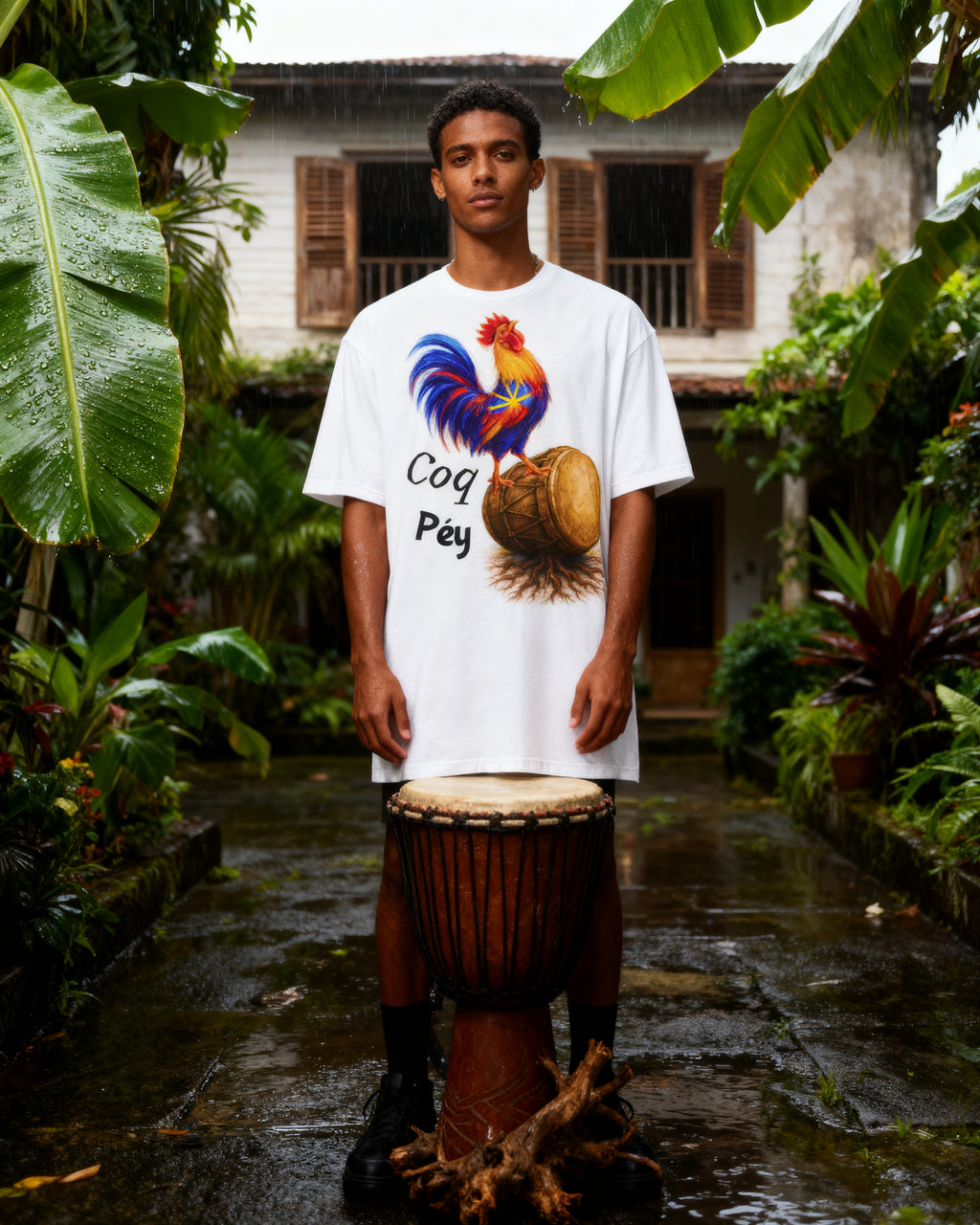 GRAN GUÈL - 100%  La Réunion - T-Shirt unisexe - "COQ PÉY"