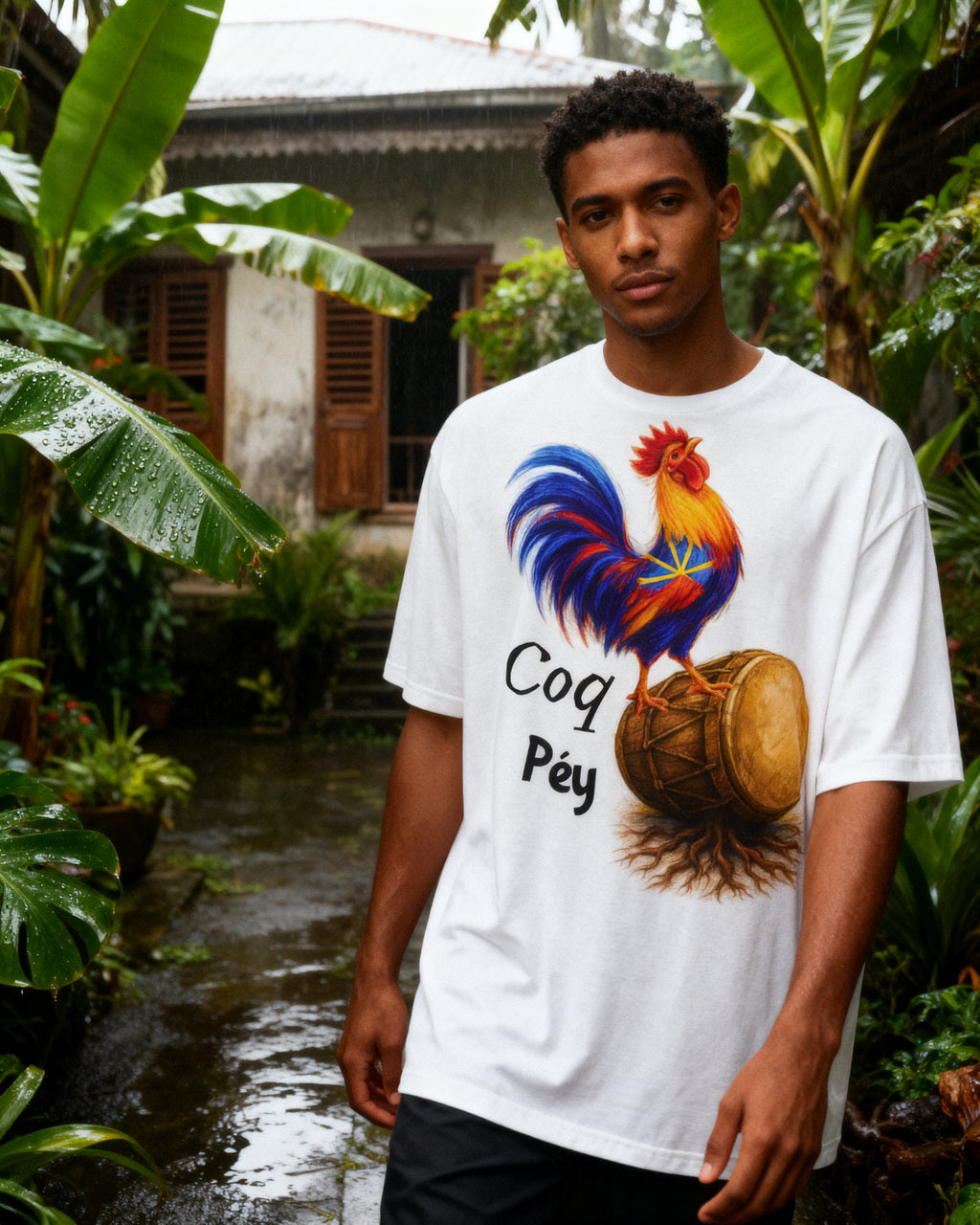 GRAN GUÈL - 100%  La Réunion - T-Shirt unisexe - "COQ PÉY"