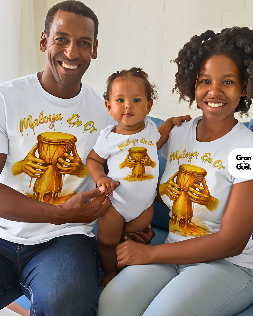 GRAN GUÈL - 100% MALOYA - T-Shirt unisexe - Imprimé "MALOYA EN OR"
