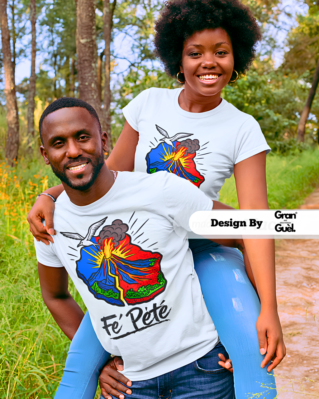 GRAN GUÈL - 100%  La Réunion - T-Shirt unisexe - Imprimé "FÉ PÉTÉ"