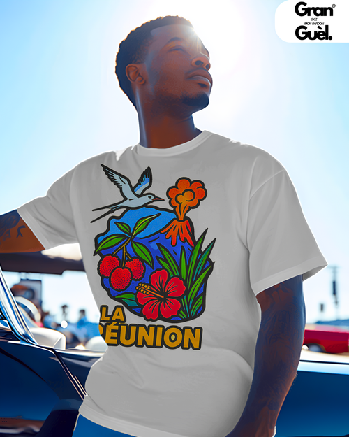 GG - 100%  La Réunion - T-Shirt unisexe - Imprimé "LA RÉUNION (2)"
