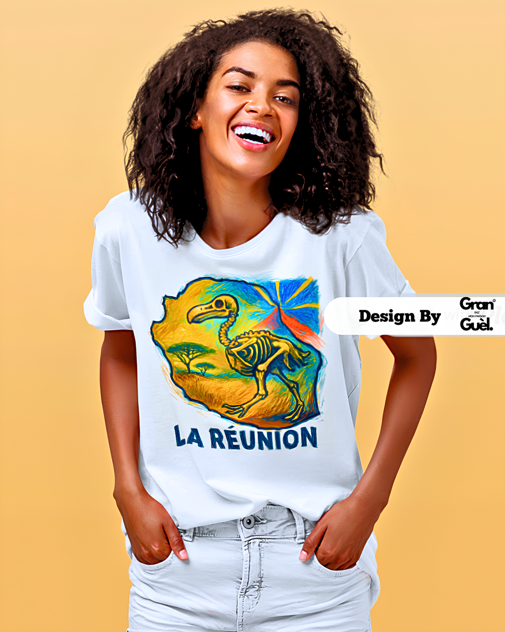 GRAN GUÈL - 100%  La Réunion - T-Shirt unisexe - Imprimé "LA RÉUNION (3)"