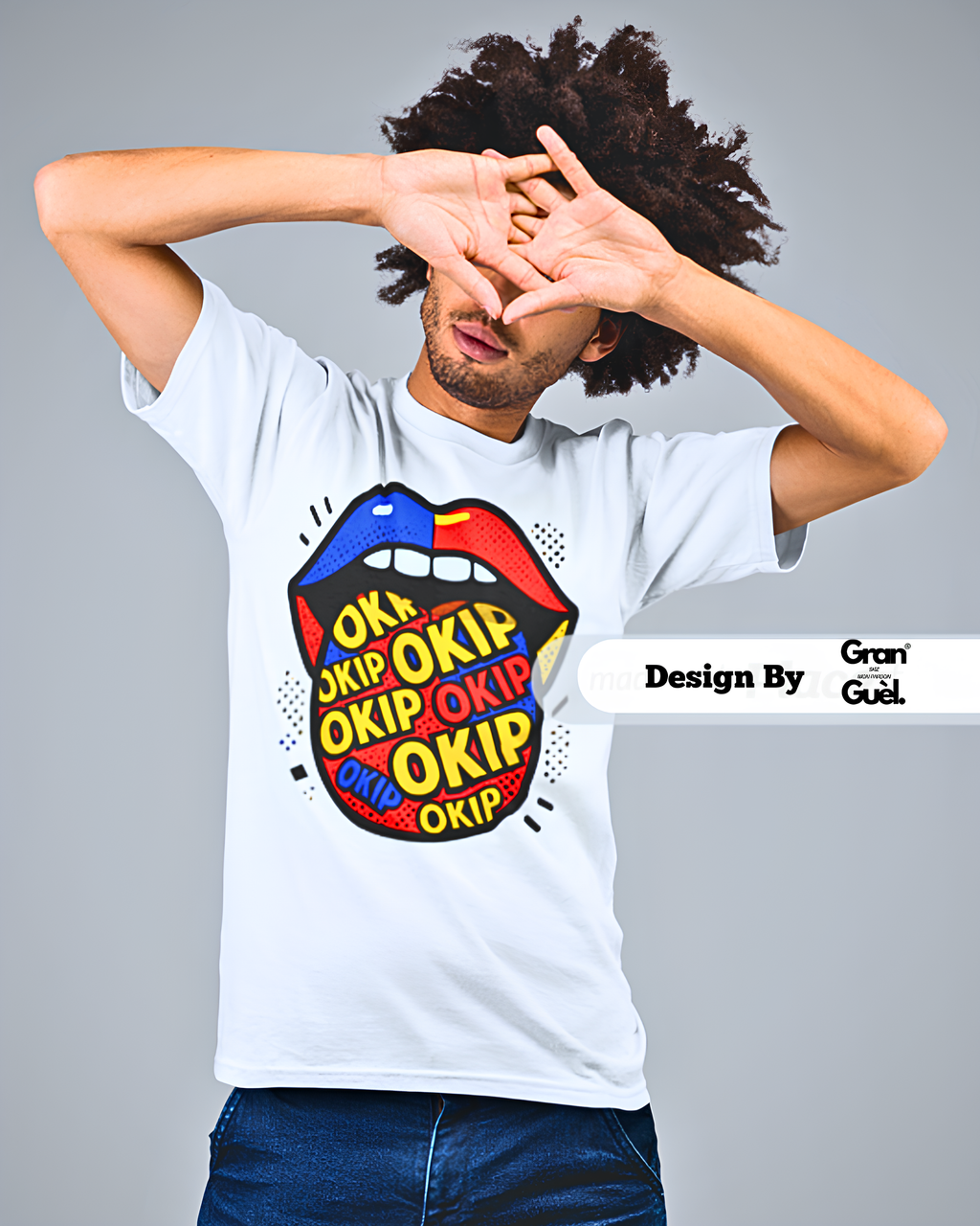 GRAN GUÈL - 100%  La Réunion - T-Shirt unisexe - Imprimé "OKIP"