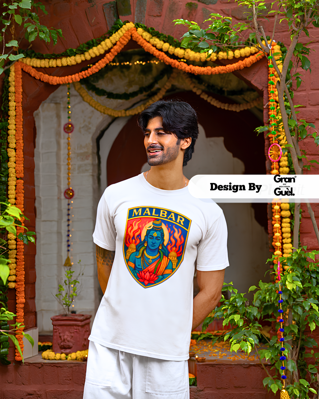 GRAN GUÈL - 100% MALBAR - T-Shirt unisexe - Imprimé "MALBAR SHIVA"