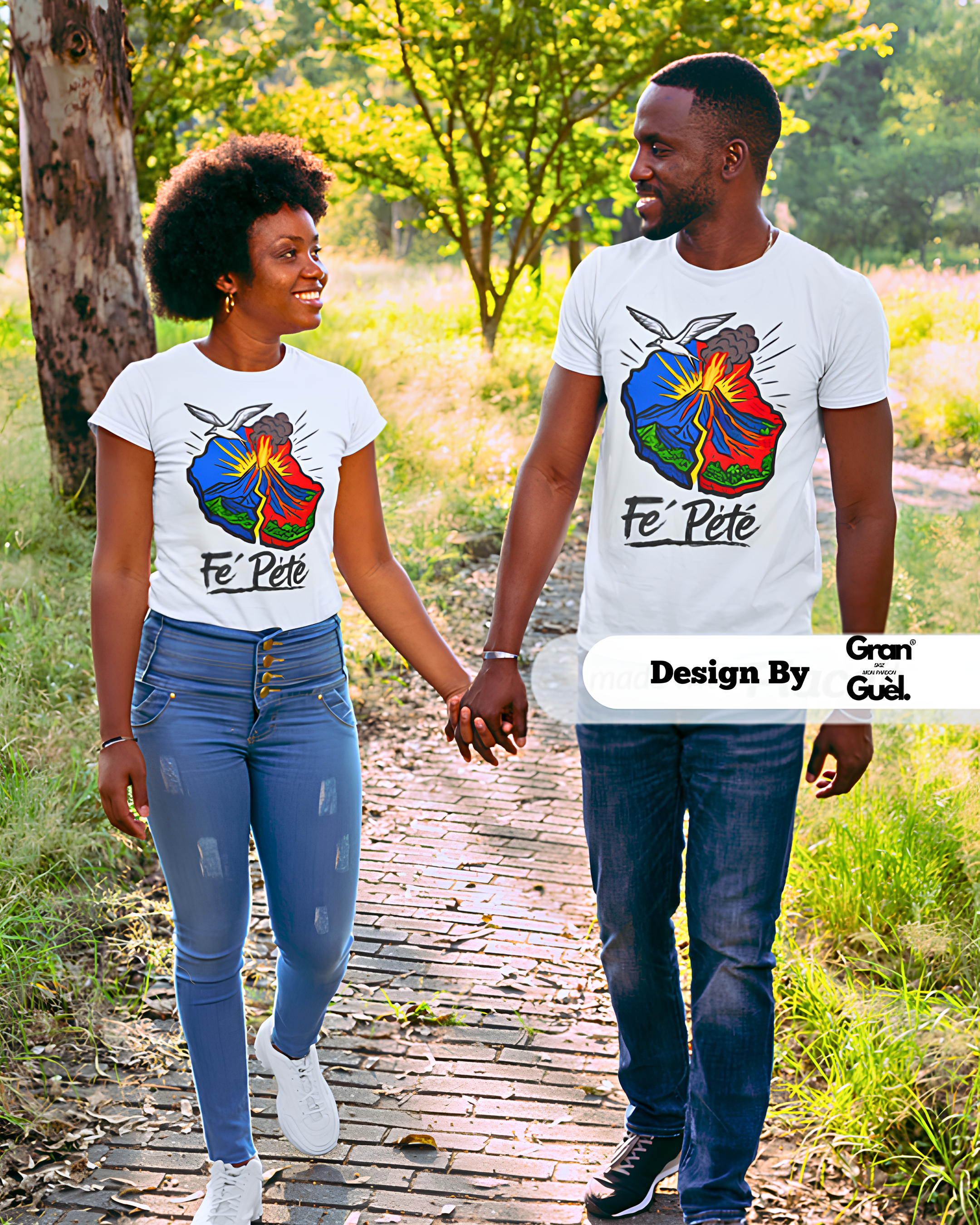 GRAN GUÈL - 100%  La Réunion - T-Shirt unisexe - Imprimé "FÉ PÉTÉ"