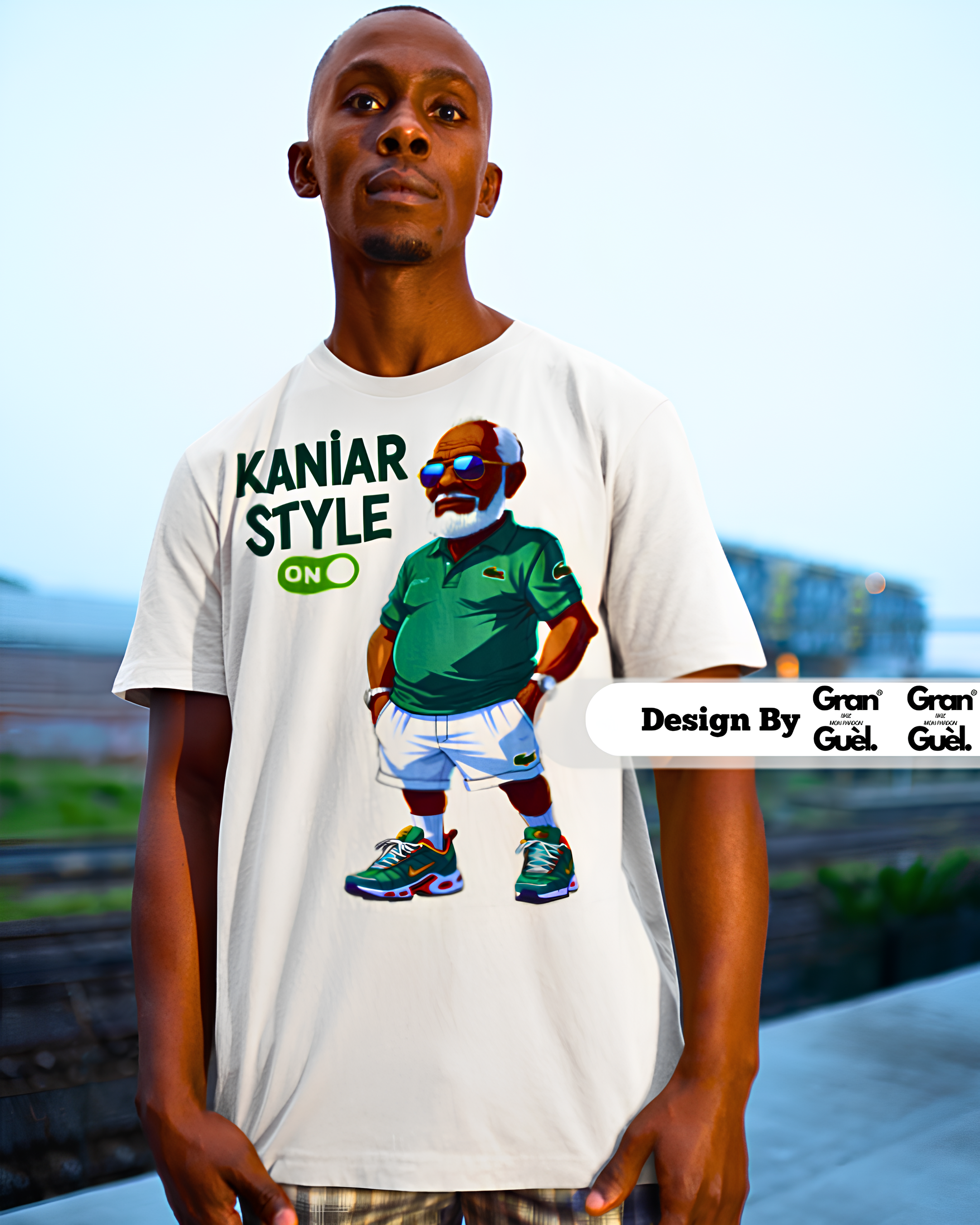 GG - 100%  La Réunion - T-Shirt unisexe - Imprimé "KANIAR STYLE"