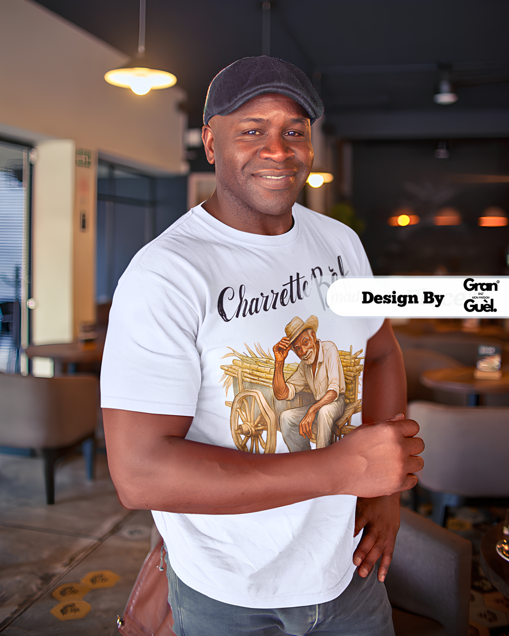 GRAN GUÈL - 100%  MALOYA - T-Shirt unisexe - Imprimé "CHARRETTE BÈF"