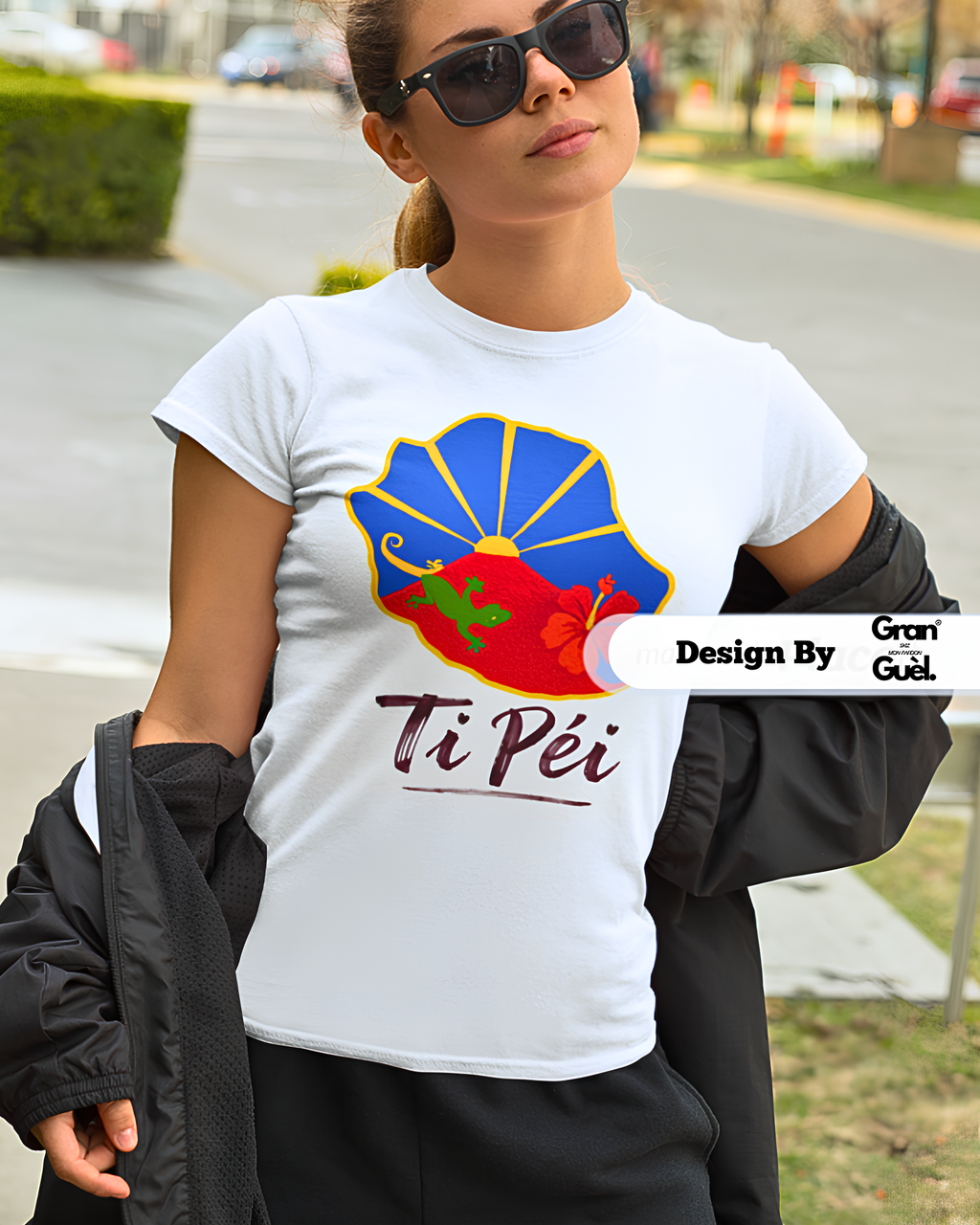 GRAN GUÈL - 100%  La Réunion - T-Shirt unisexe - Imprimé "TI PÉI"