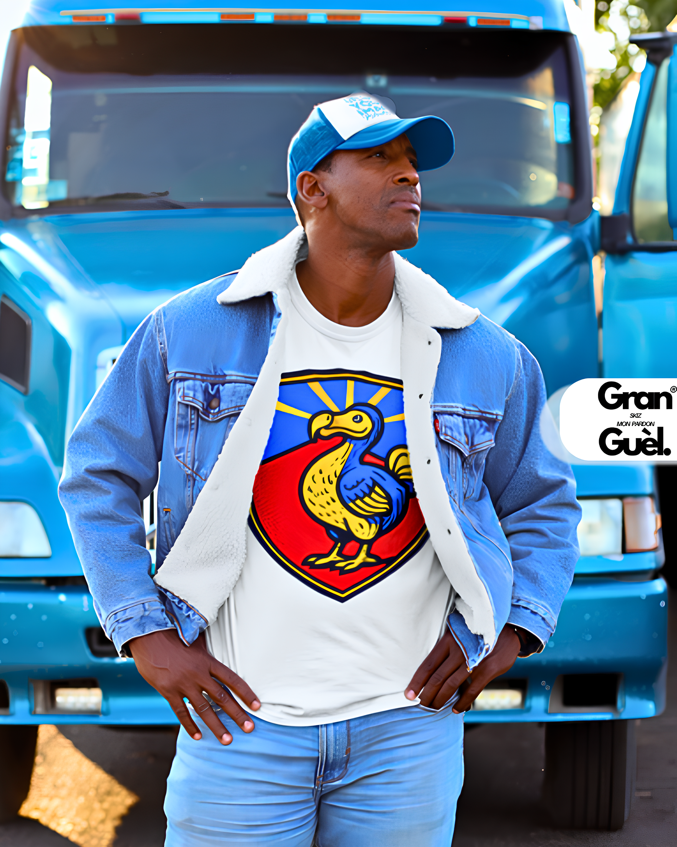 GRAN GUÈL - 100%  La Réunion - T-Shirt unisexe - Imprimé "DODO BLASON"