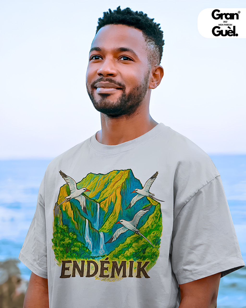 GG - 100%  La Réunion - T-Shirt unisexe - Imprimé "ENDÉMIK"