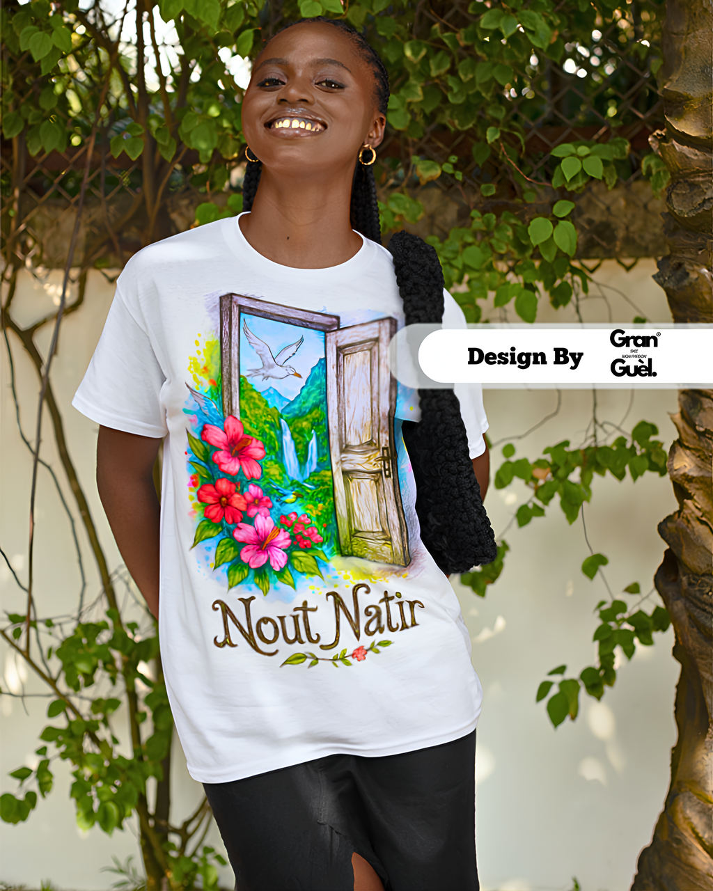 GG - 100%  La Réunion - T-Shirt unisexe - Imprimé "NOUT NATIR"