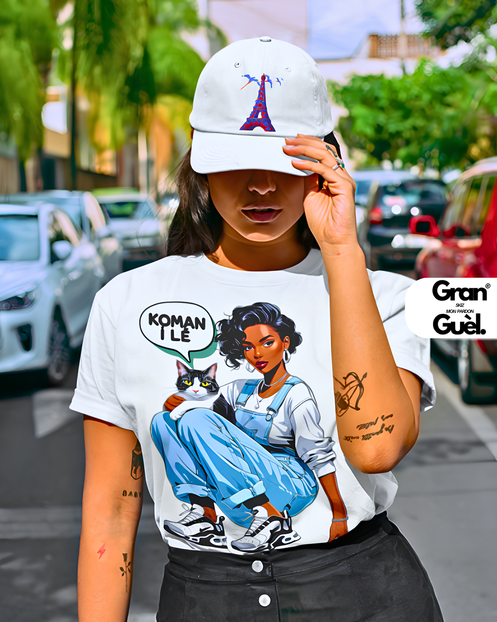 GG - 100%  La Réunion - T-Shirt unisexe - Imprimé "KAFRINE (2)"