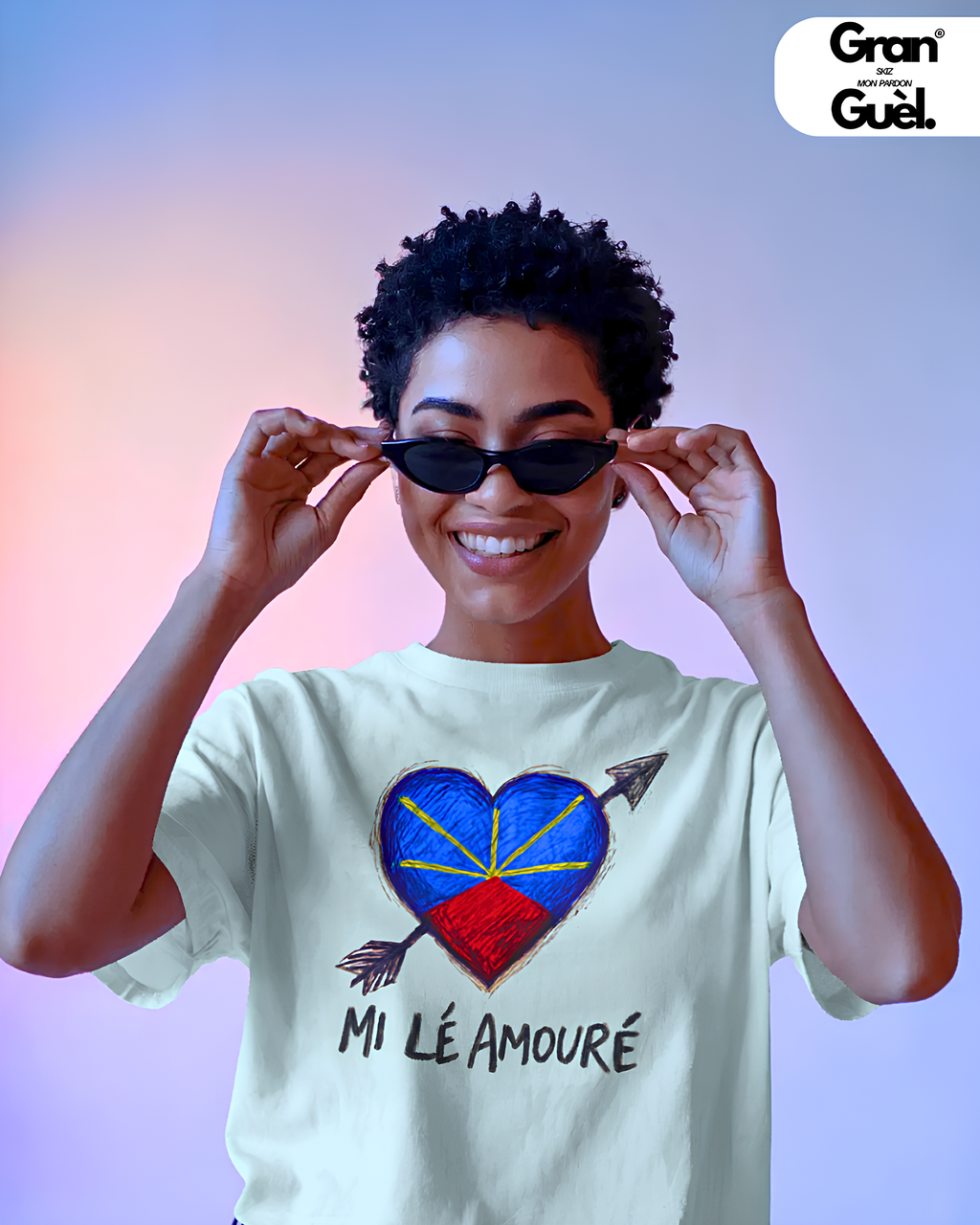 GRAN GUÈL - ENDÉMIK - T-Shirt Unisexe - Imprimé "MI LÉ AMOURÉ"