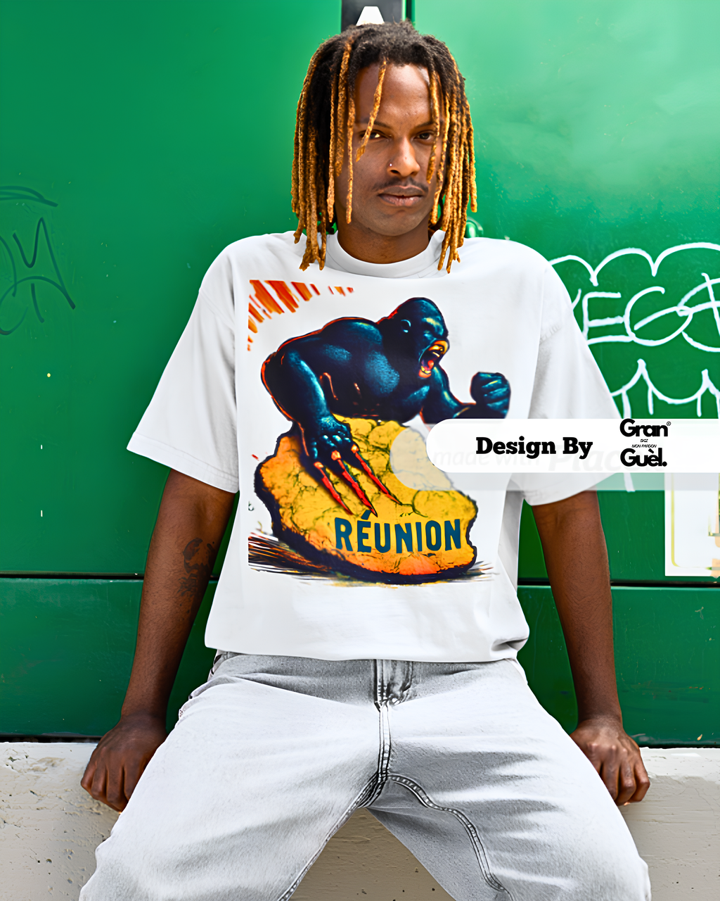 GRAN GUÈL - ZÉNÈSS - T-Shirt unisexe - Imprimé "GORILLE"