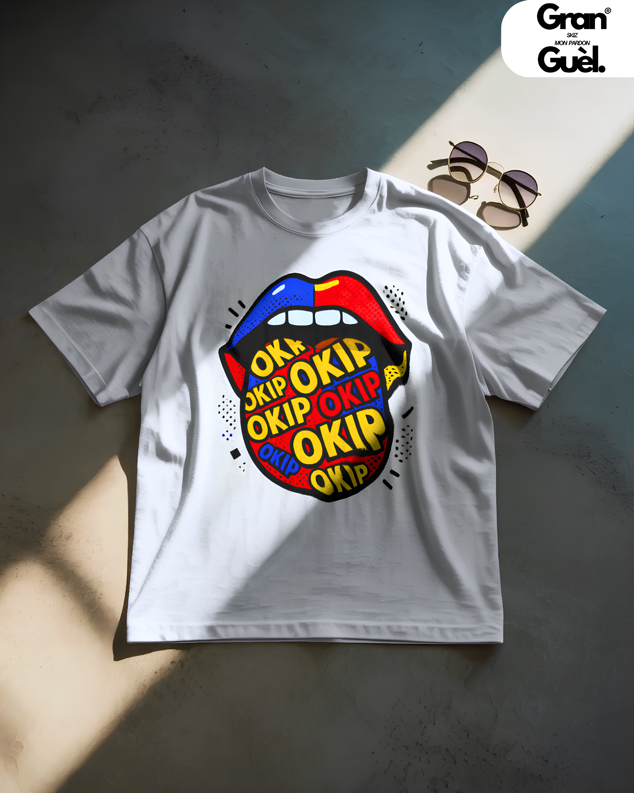 GRAN GUÈL - 100%  La Réunion - T-Shirt unisexe - Imprimé "OKIP"