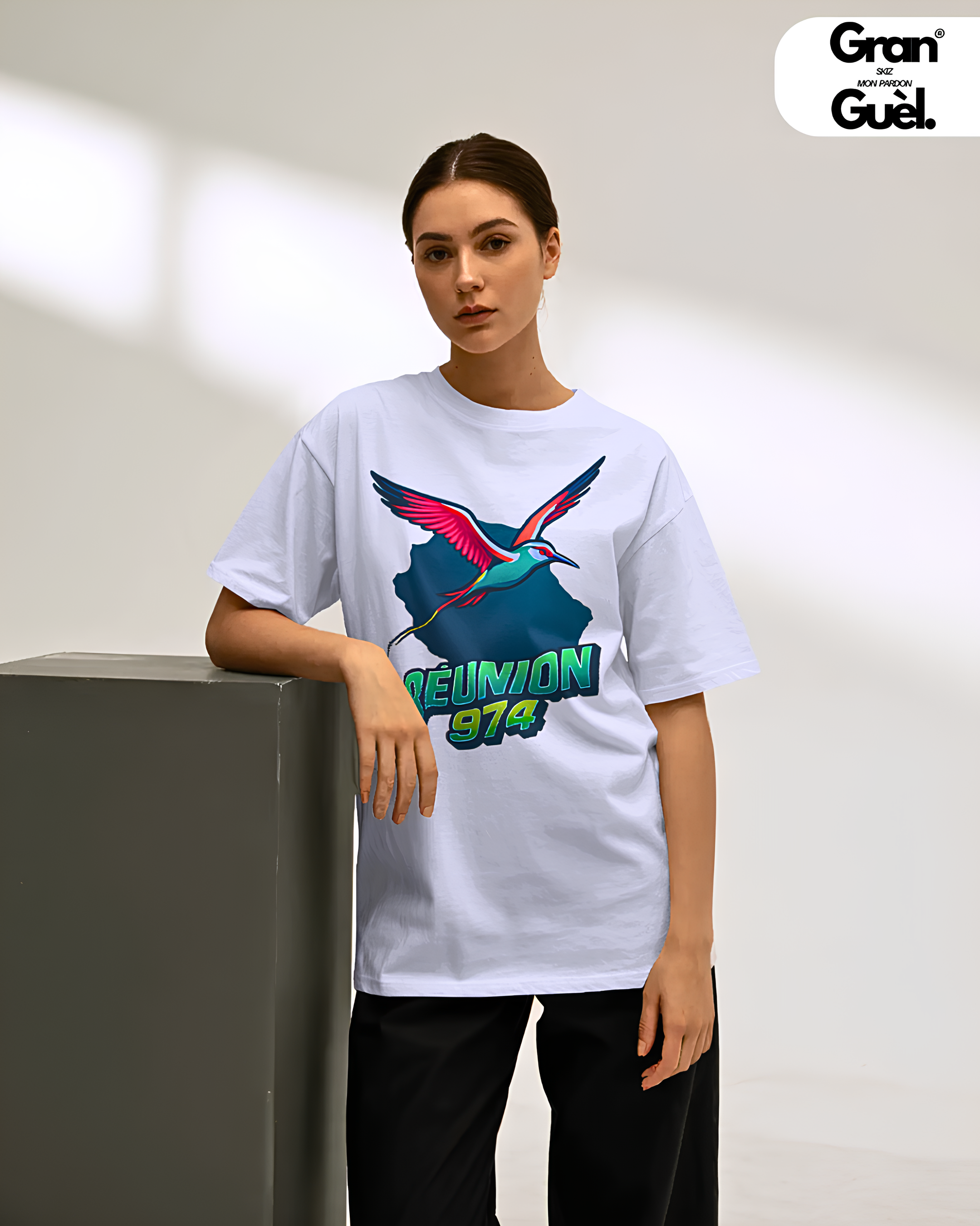 GRAN GUÈL - ZÉNÈSS ENDÉMIK - T-Shirt Unisexe - Imprimé "RÉUNION 974"