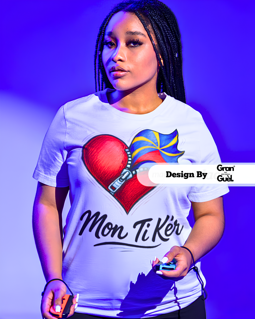 GRAN GUÈL - 100%  La Réunion - T-Shirt unisexe - Imprimé "MON TI KÈR"