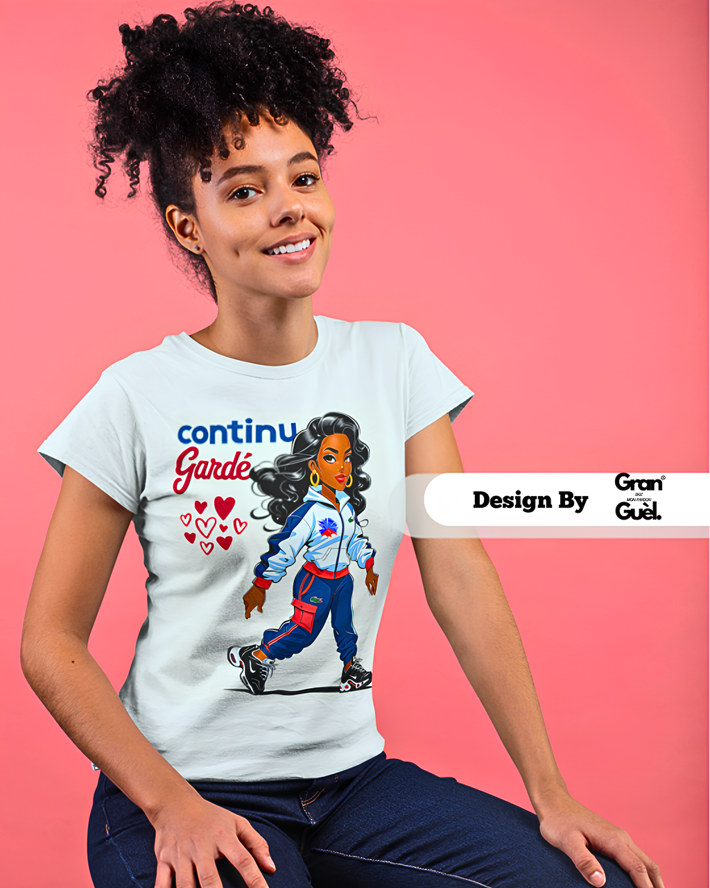 GRAN GUÈL - ZÉNÈSS - T-Shirt unisexe - Imprimé "CONTNU GARDÉ"