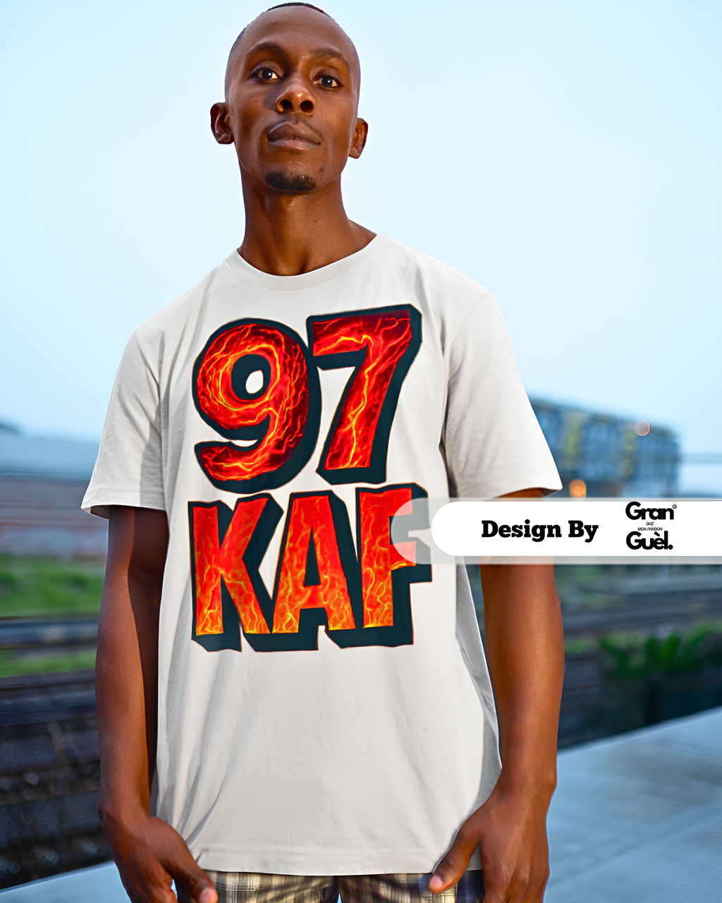 GG - 100%  La Réunion - T-Shirt unisexe - Imprimé "97KAF (3)"