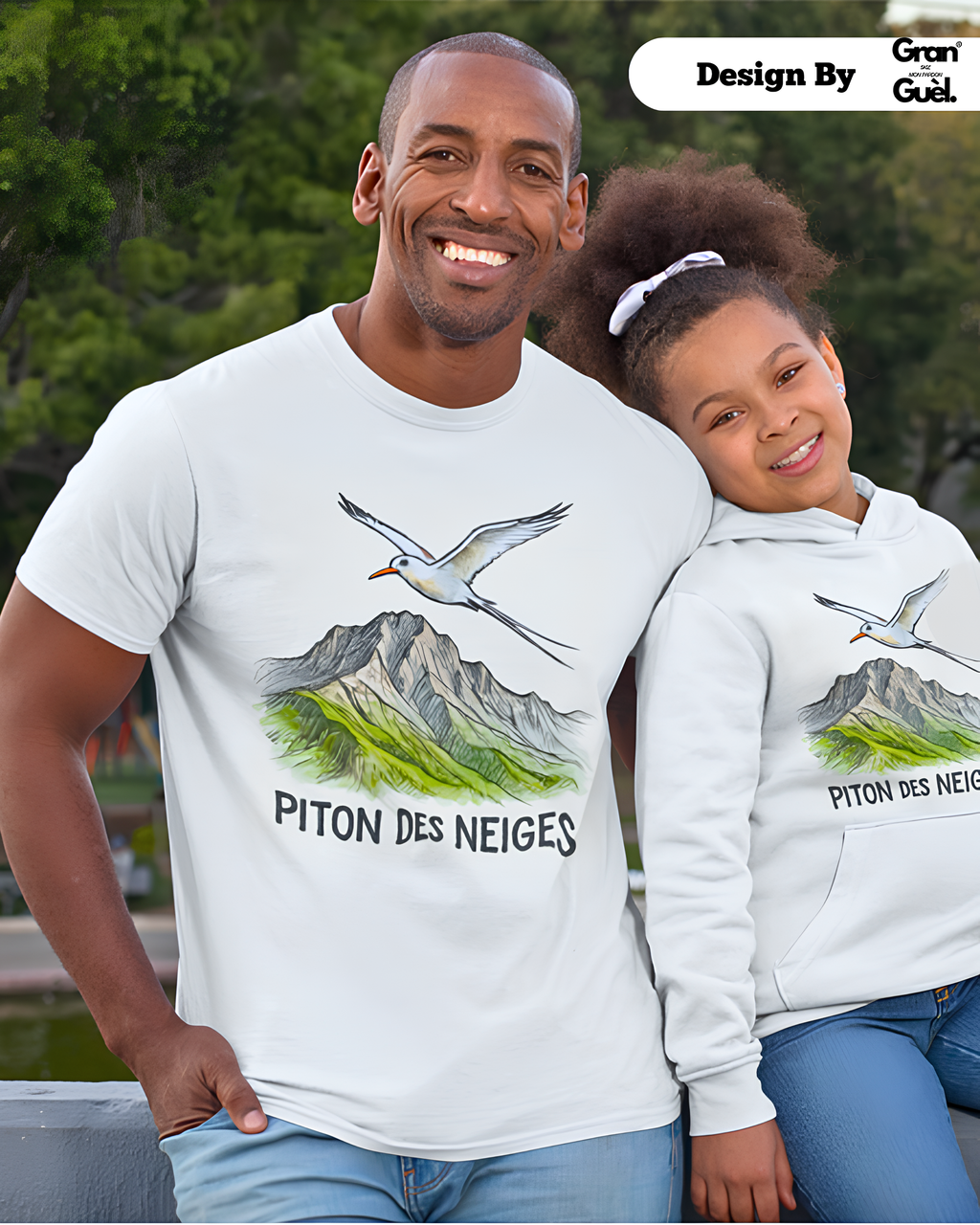 GG - 100%  La Réunion - T-Shirt unisexe - Imprimé "PITON DES NEIGES (3)"
