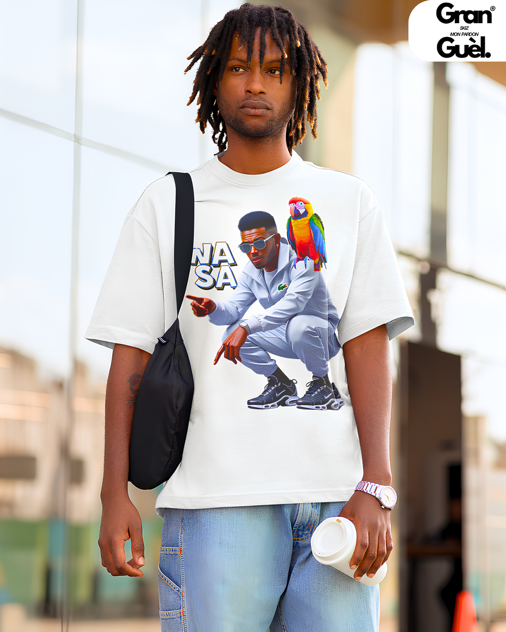 GG - 100%  La Réunion - T-Shirt unisexe - Imprimé "WA SA"