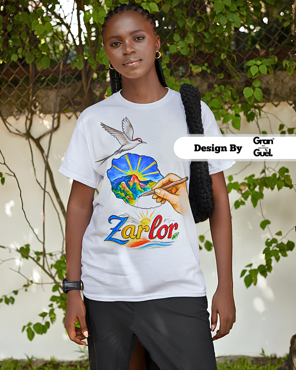 GG - 100%  La Réunion - T-Shirt unisexe - Imprimé "ZARLOR"