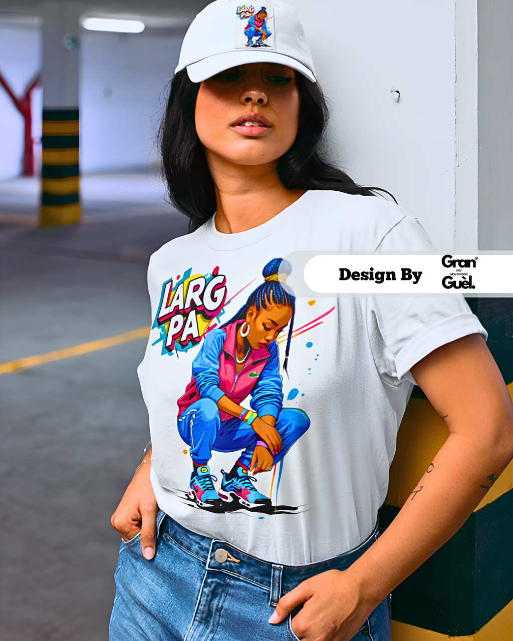 GG - ZÉNÈSS - T-Shirt unisexe - Imprimé "LARG PA"