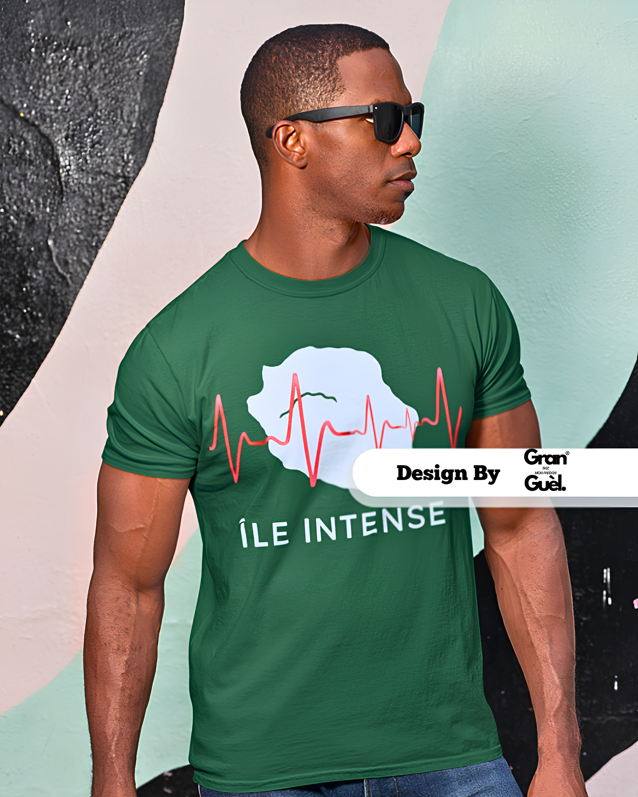 GRAN GUÈL - ENDÉMIK - T-Shirt Unisexe - Imprimé "ÎLE INTENSE"