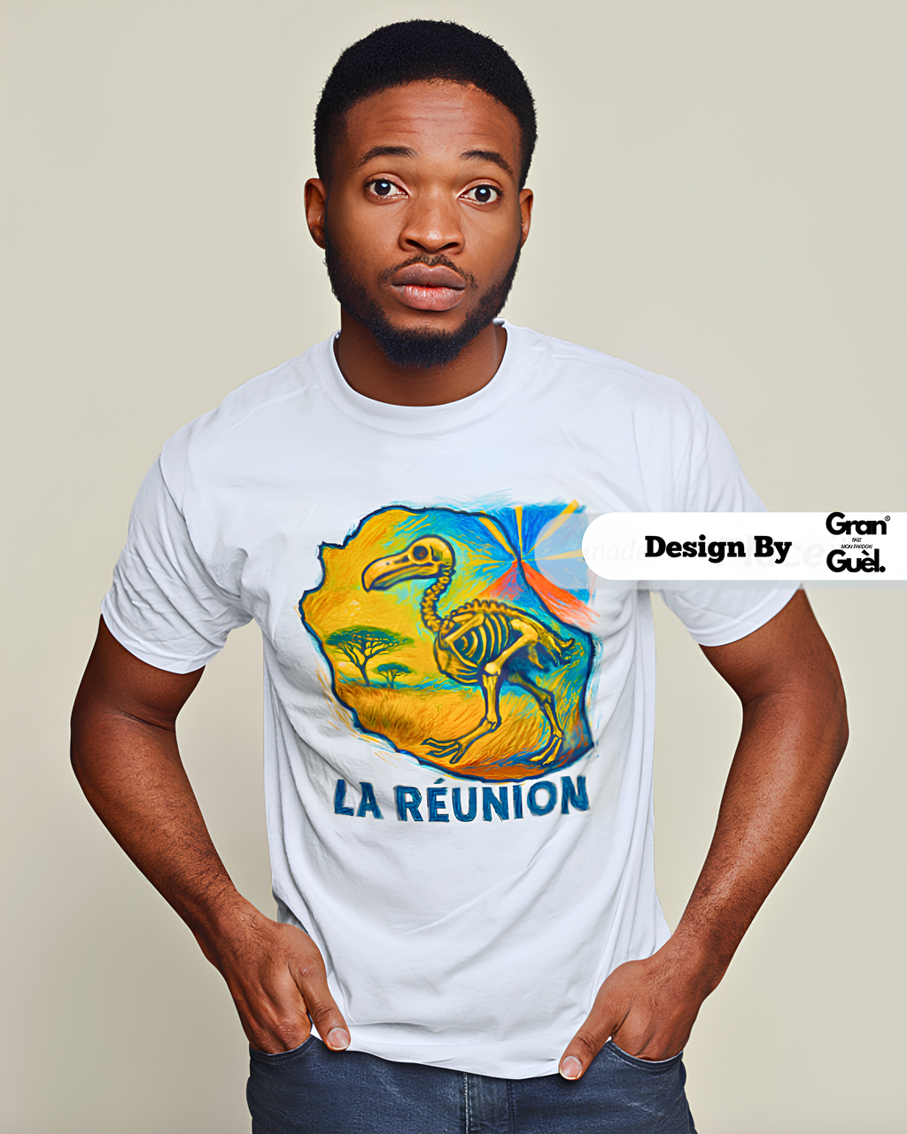 GRAN GUÈL - 100%  La Réunion - T-Shirt unisexe - Imprimé "LA RÉUNION (3)"