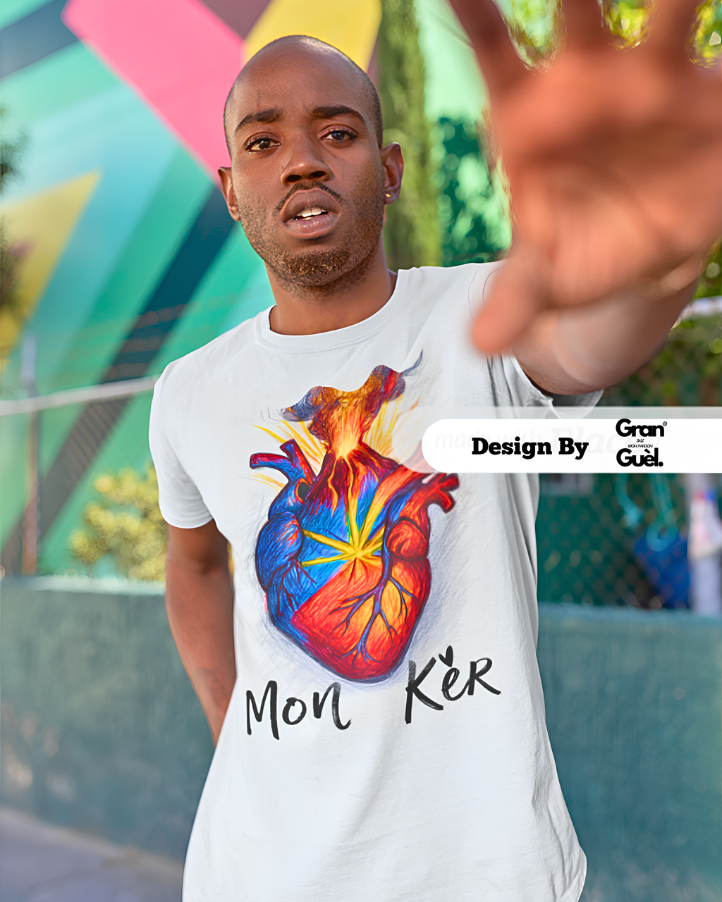 GRAN GUÈL - 100%  La Réunion - T-Shirt unisexe - Imprimé "MON KÈR"